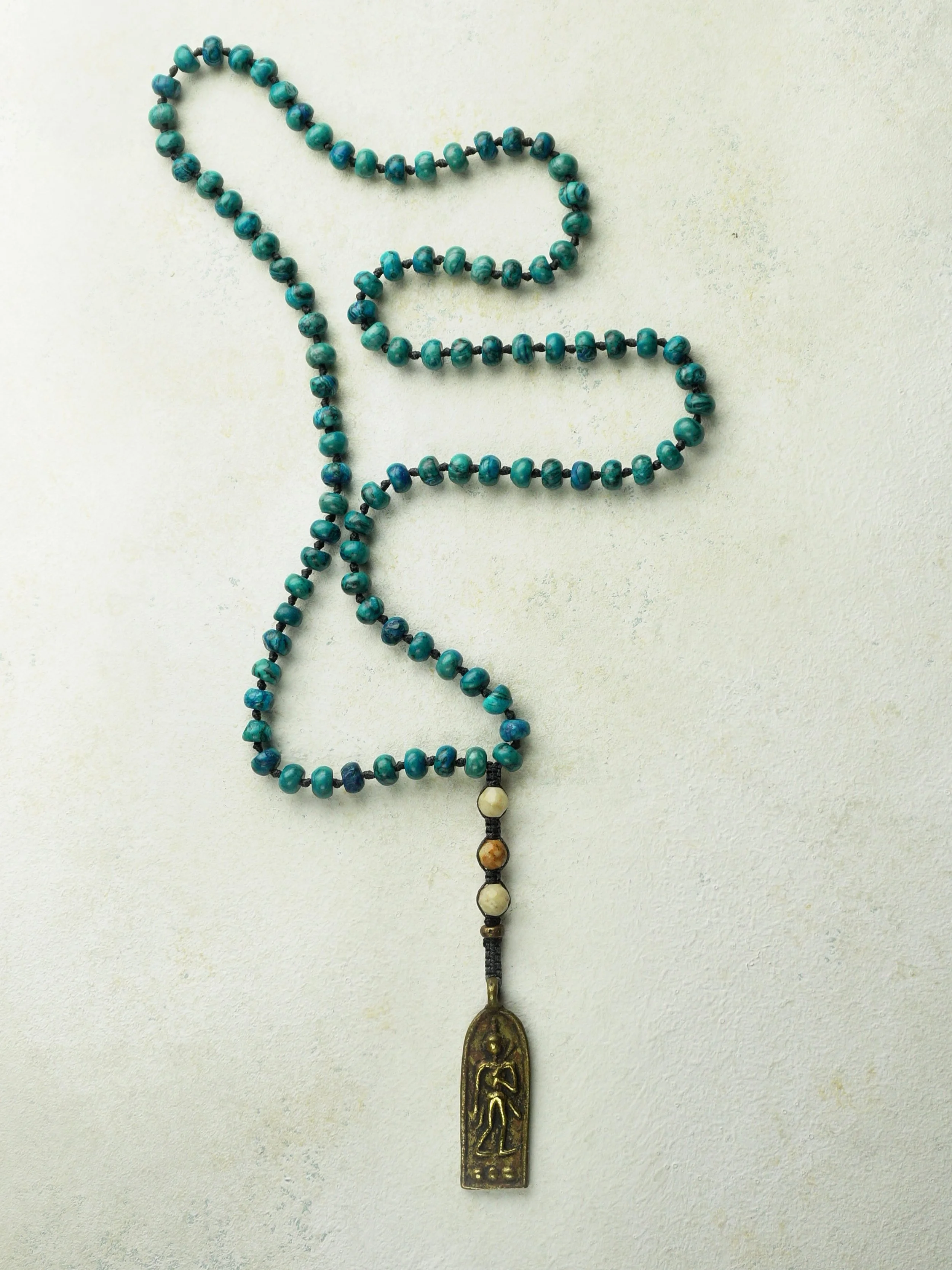 Long Blue Buddha Necklace