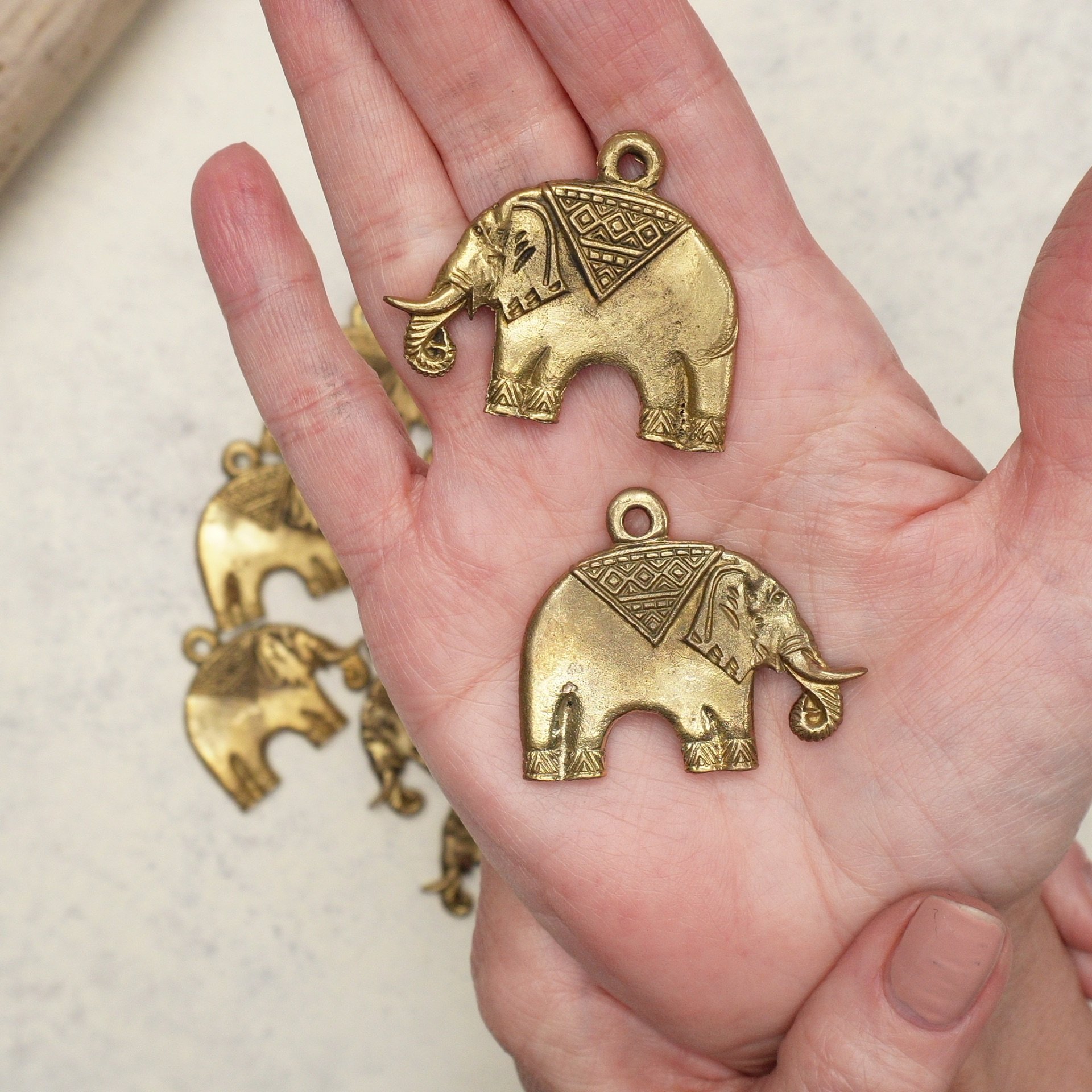 Large Brass Elephant (1B8)