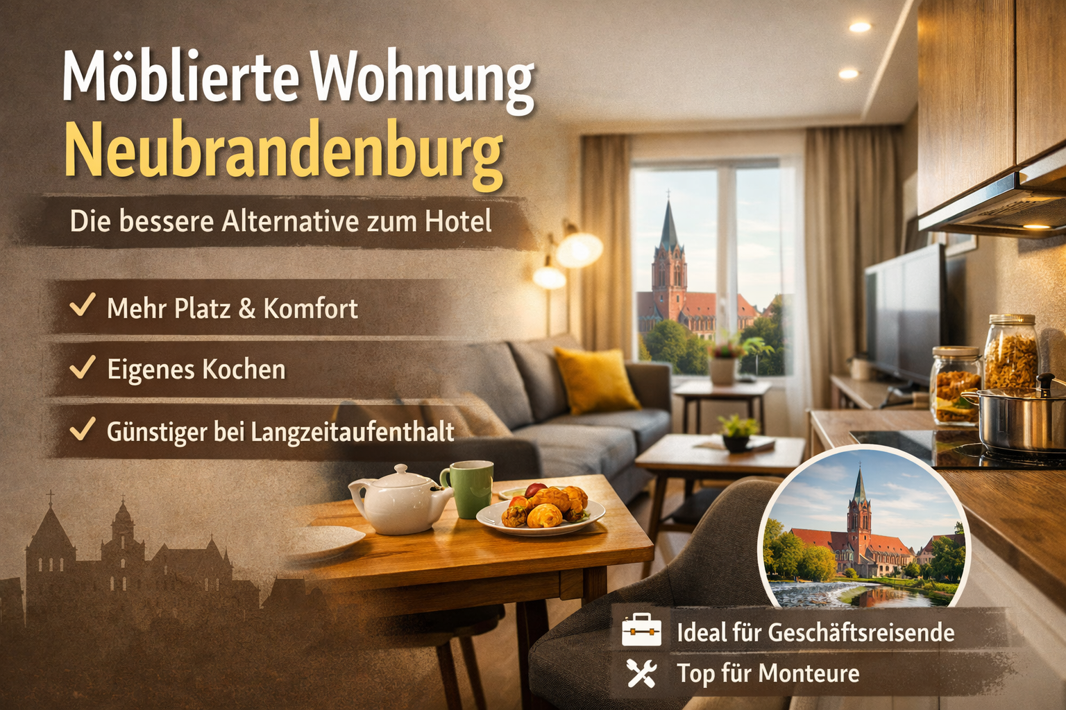 Möblierte Wohnung Neubrandenburg – die bessere Alternative zum Hotel
