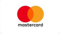 Mastercard logo with two overlapping circles, one red and one orange