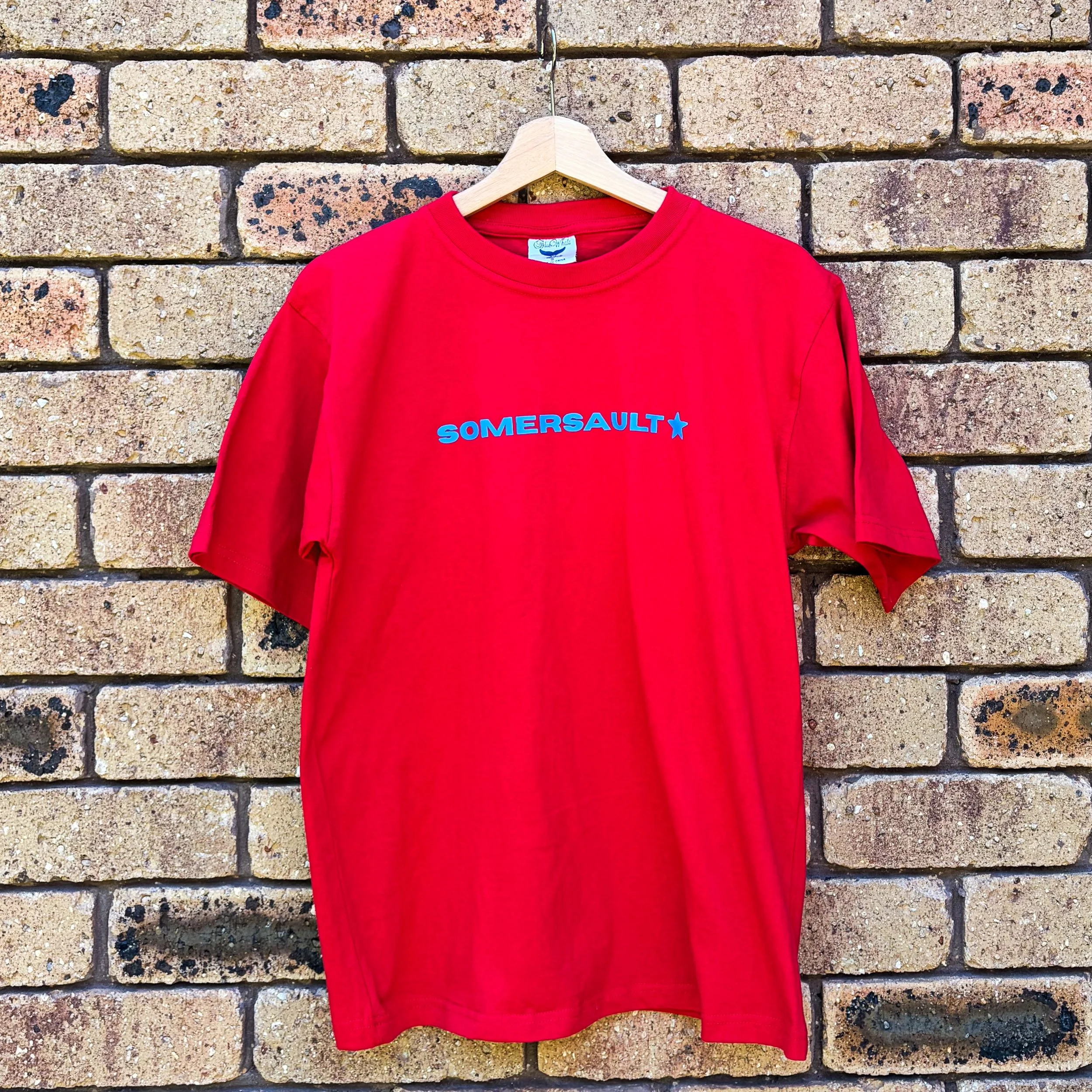 Somersault Red T-Shirt (Blue Logo)