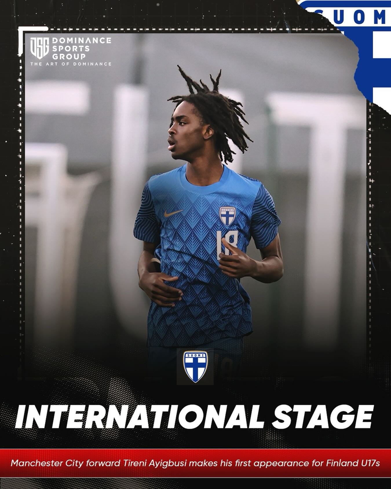 From City Blue, to Finland White &amp; Blue 🇫🇮 
Tireni Ayigbusi gets his first Finland U17s call up, Dreams in motion 💫
