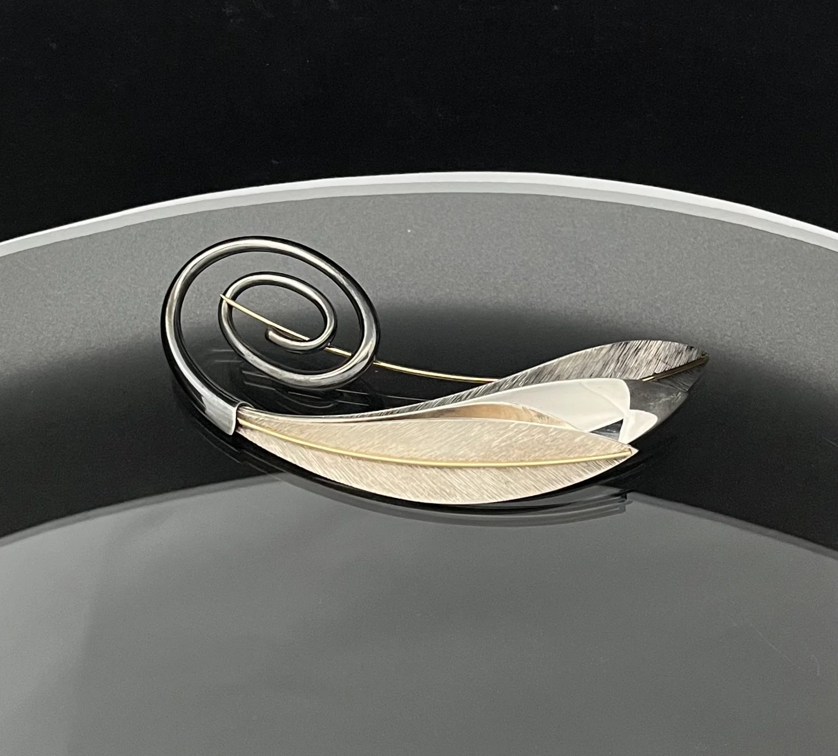 One of a kind Feathers brooch