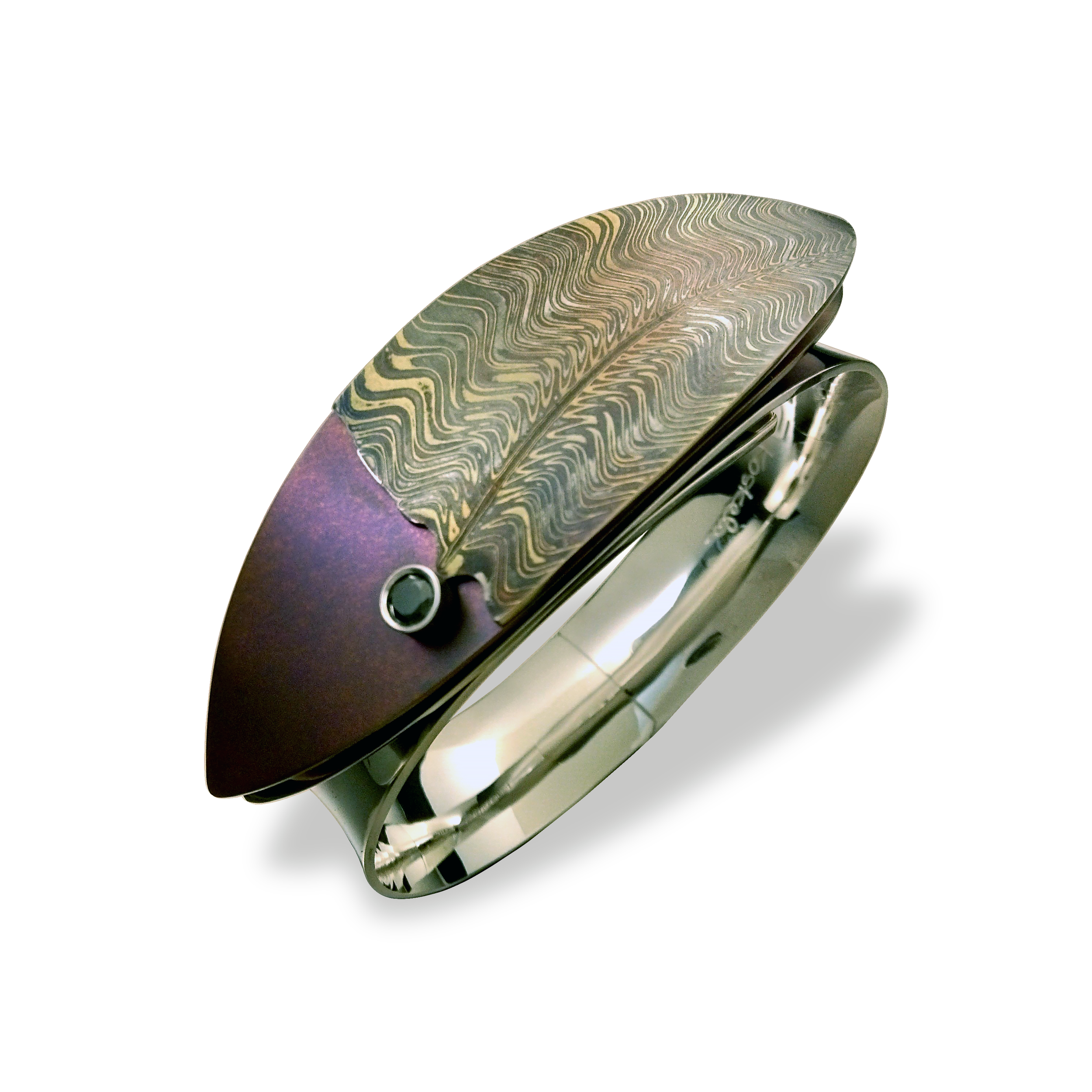 Stunning mokumegane bracelet