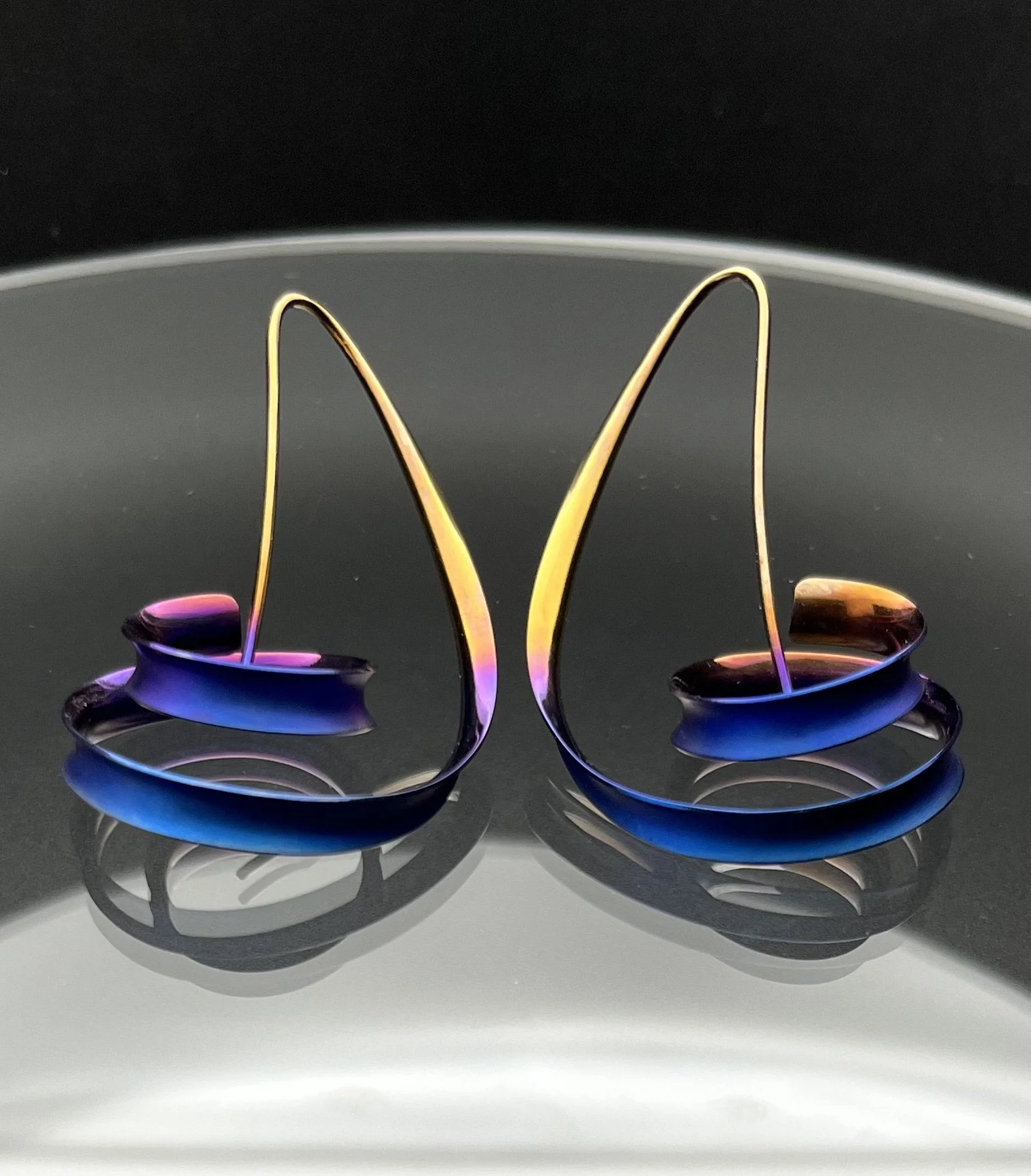 Lastu earrings titanium