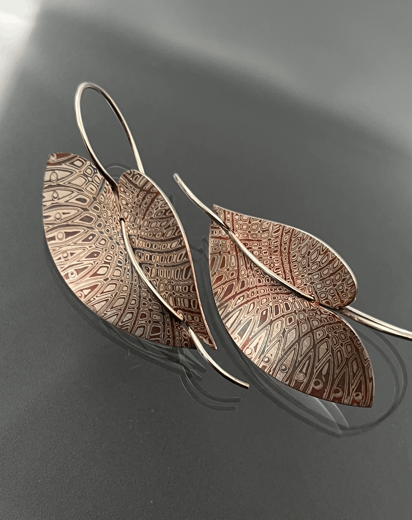 Mokumegane Spring earrrings