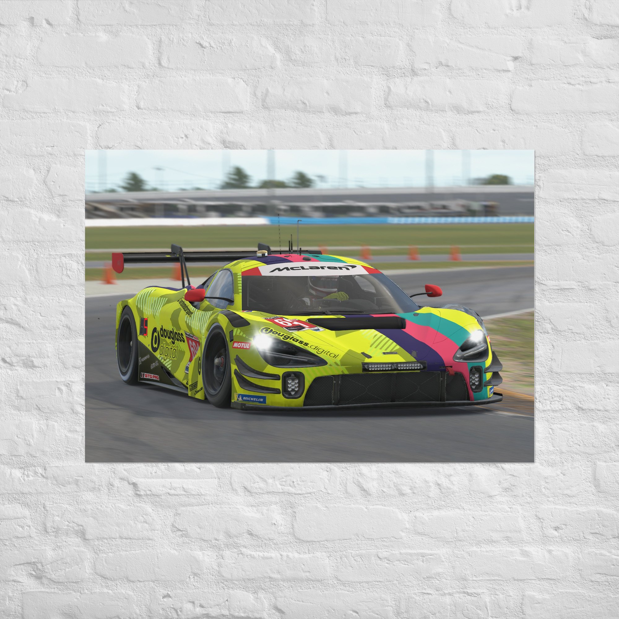 Poster - Daytona 24 2025 Winners - #691 Vortex Motorsport Yellow - McLaren 720S GT3 EVO