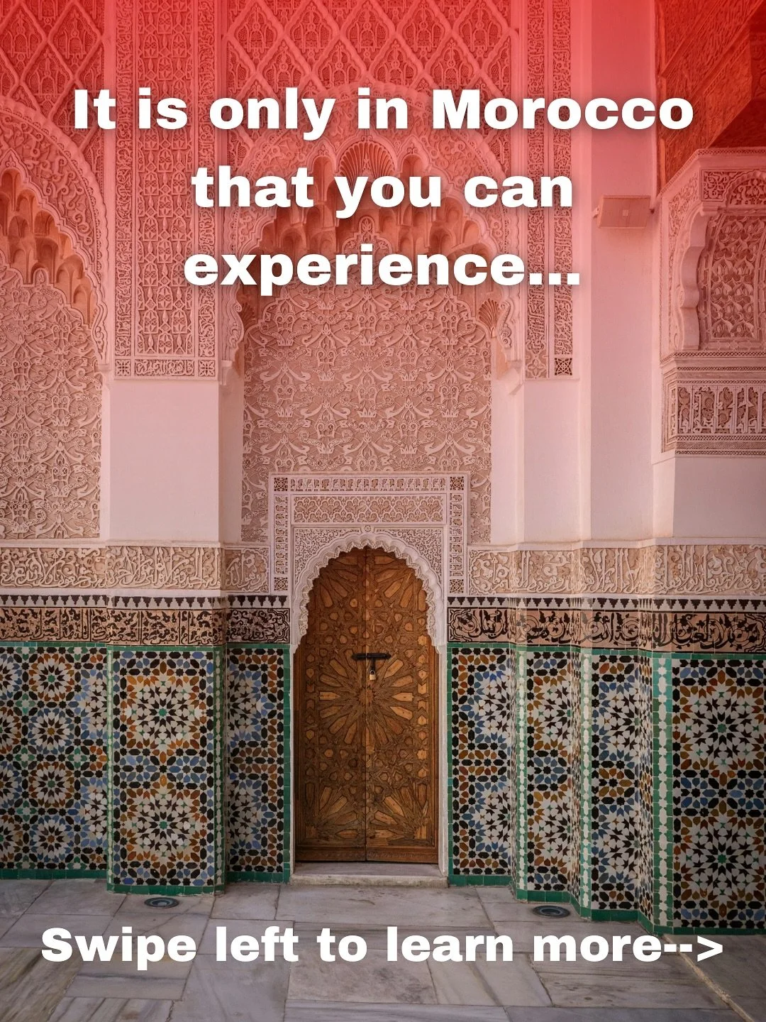 Only in Morocco&hellip; we've hand picked the best experiences for you on and off the motorcycle:🇲🇦

🇲🇦Step inside the breathtaking Hassan II Mosque in Casablanca
🌿 Wander the winding lanes of the world&rsquo;s oldest Medina in Fez
🎨 Watch leat