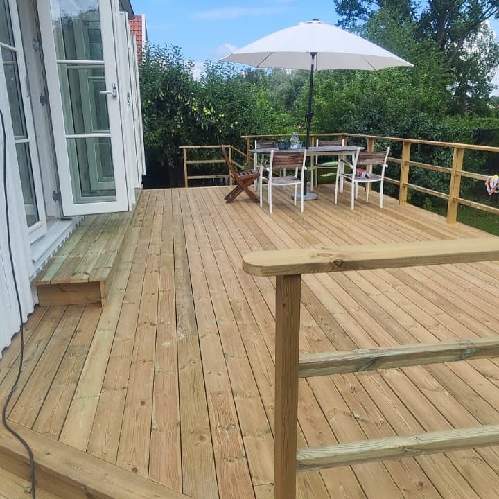 F&auml;rdigbyggd altan 😍 njut av det fina v&auml;dret i helgen 🥂🍾