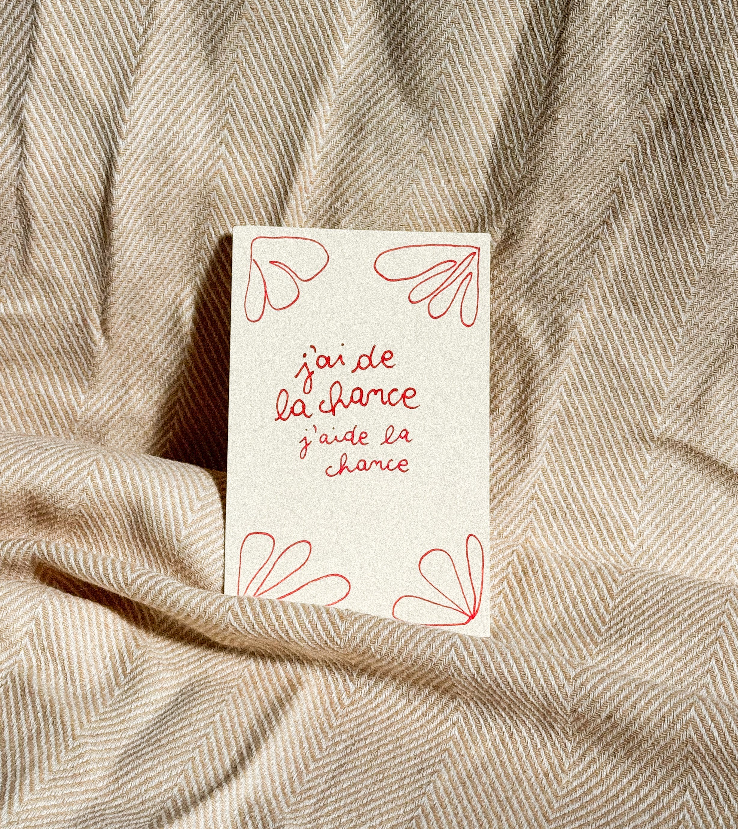 carte - j’ai de la chance