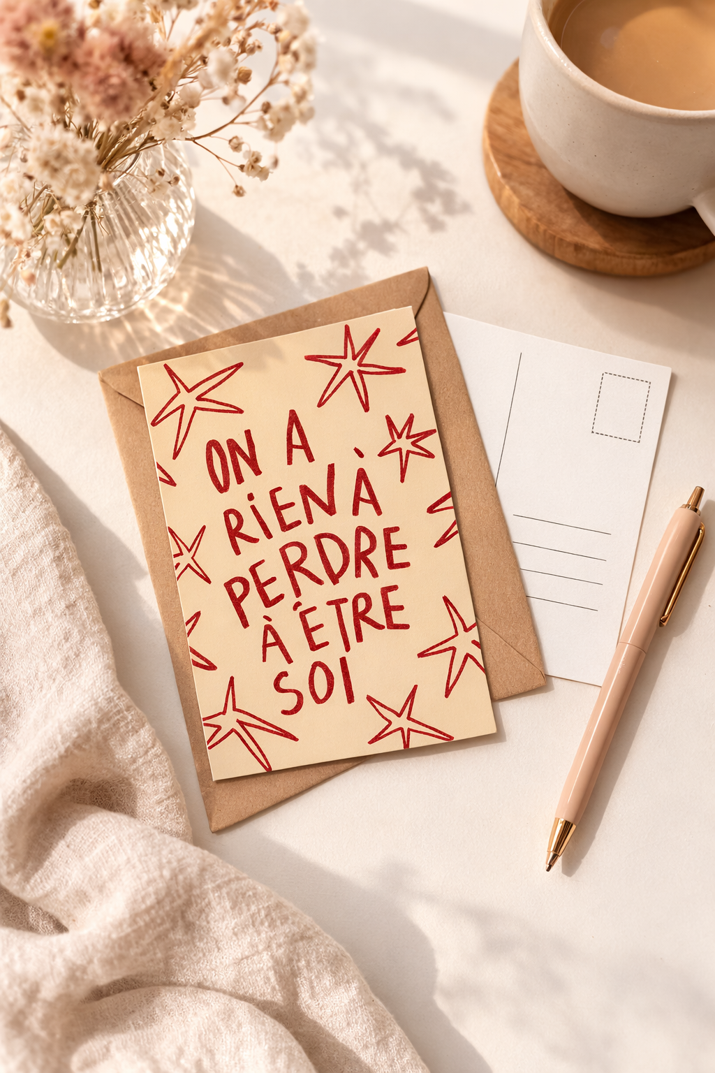 on a rien à perdre à être soi (carte postale)