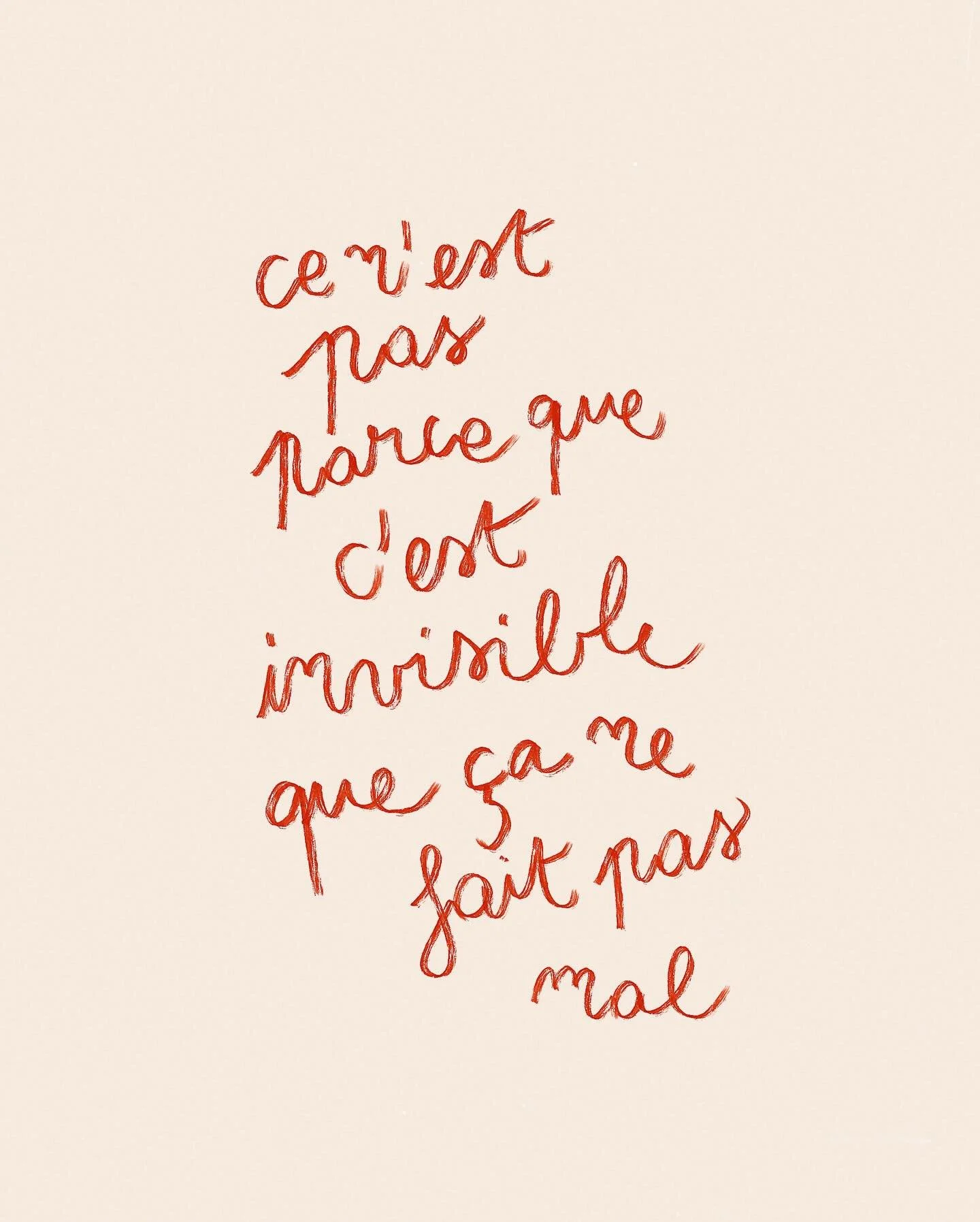 gu&eacute;rir est un processus invisible ❤️