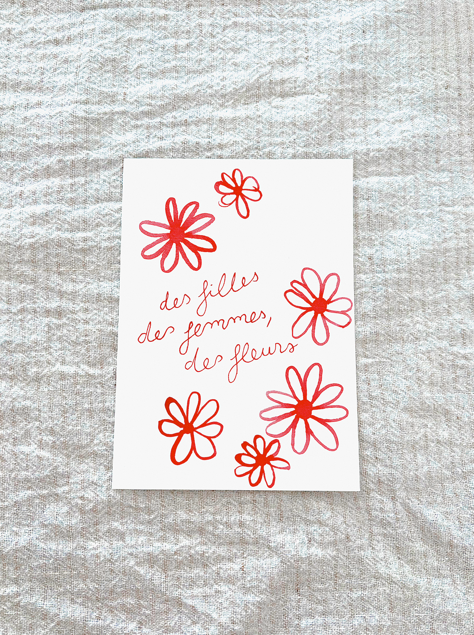 carte - des femmes, des fleurs
