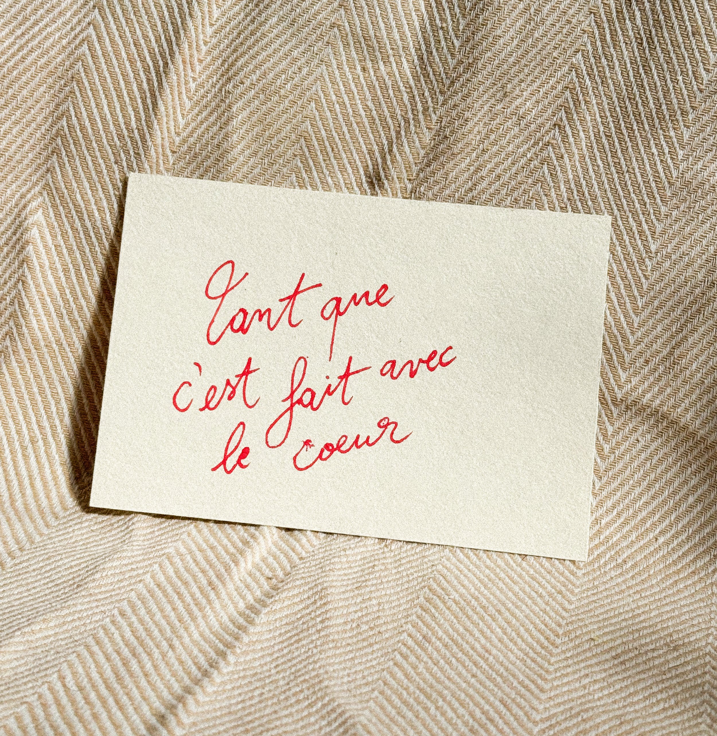 carte - tant que c’est fait avec le coeur