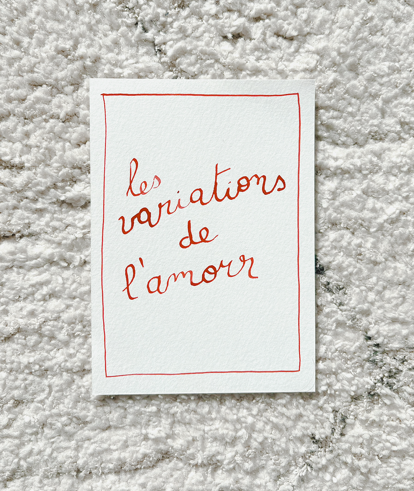 carte - les variations de l'amour