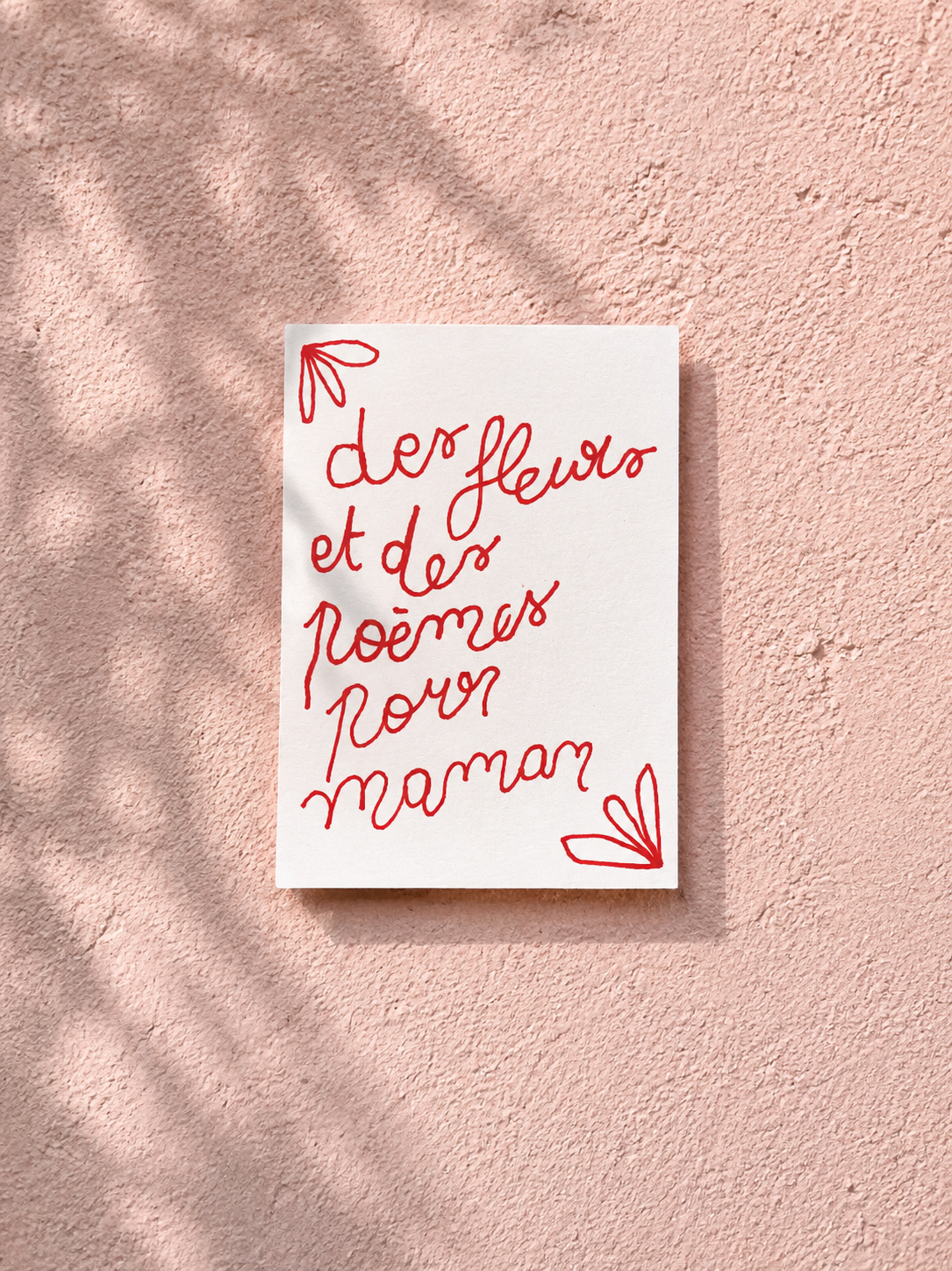 des fleurs et des poèmes  (carte postale)