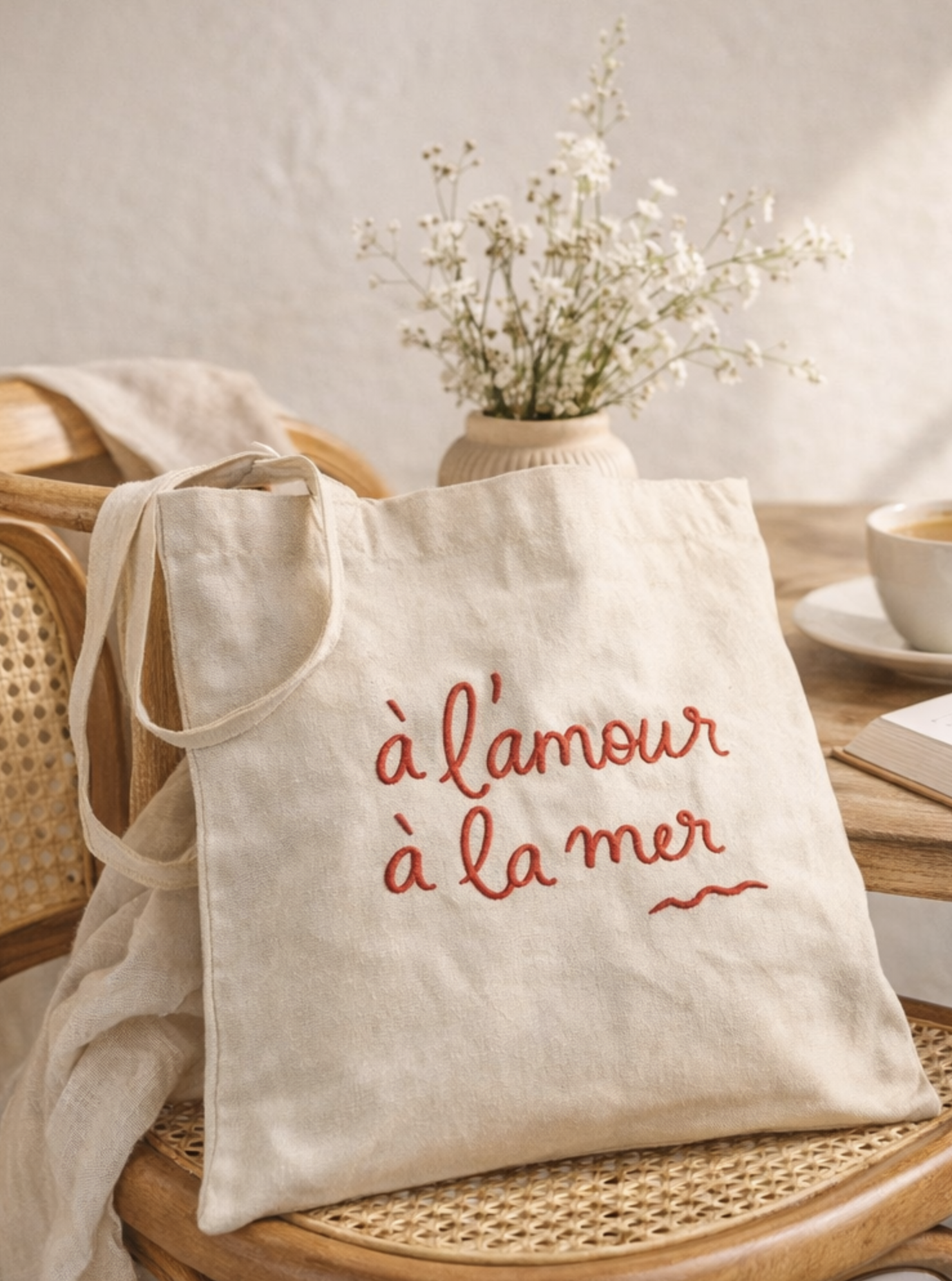 à l'amour, à la mer (tote bag) x maison aks