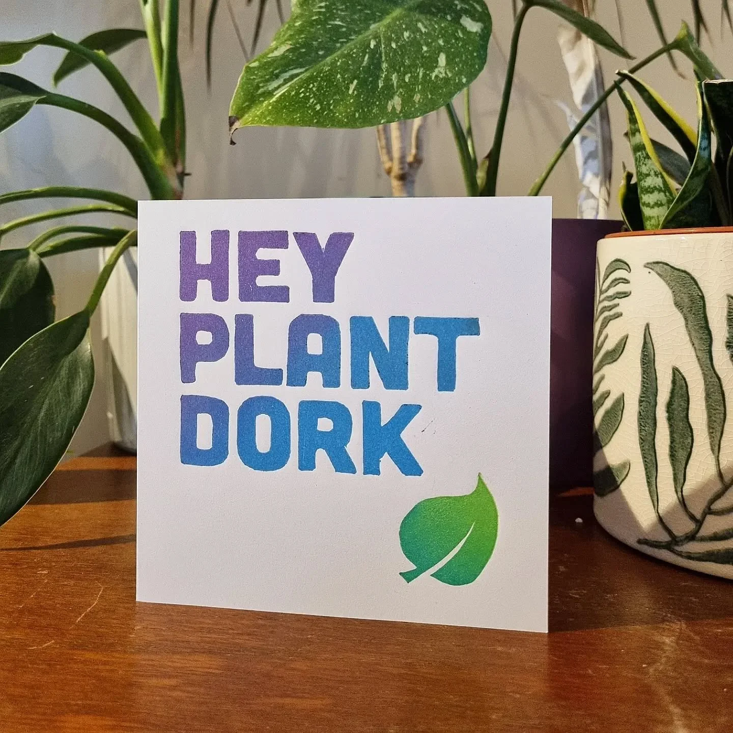 Calling all plant dorks...which colorway is your favourite? 
Hand printed lino cut greetings cards, printed onto recycled cardstock and packaged in compostable film. These will be available soon, click and collect in Icklesham or postage to anywhere 
