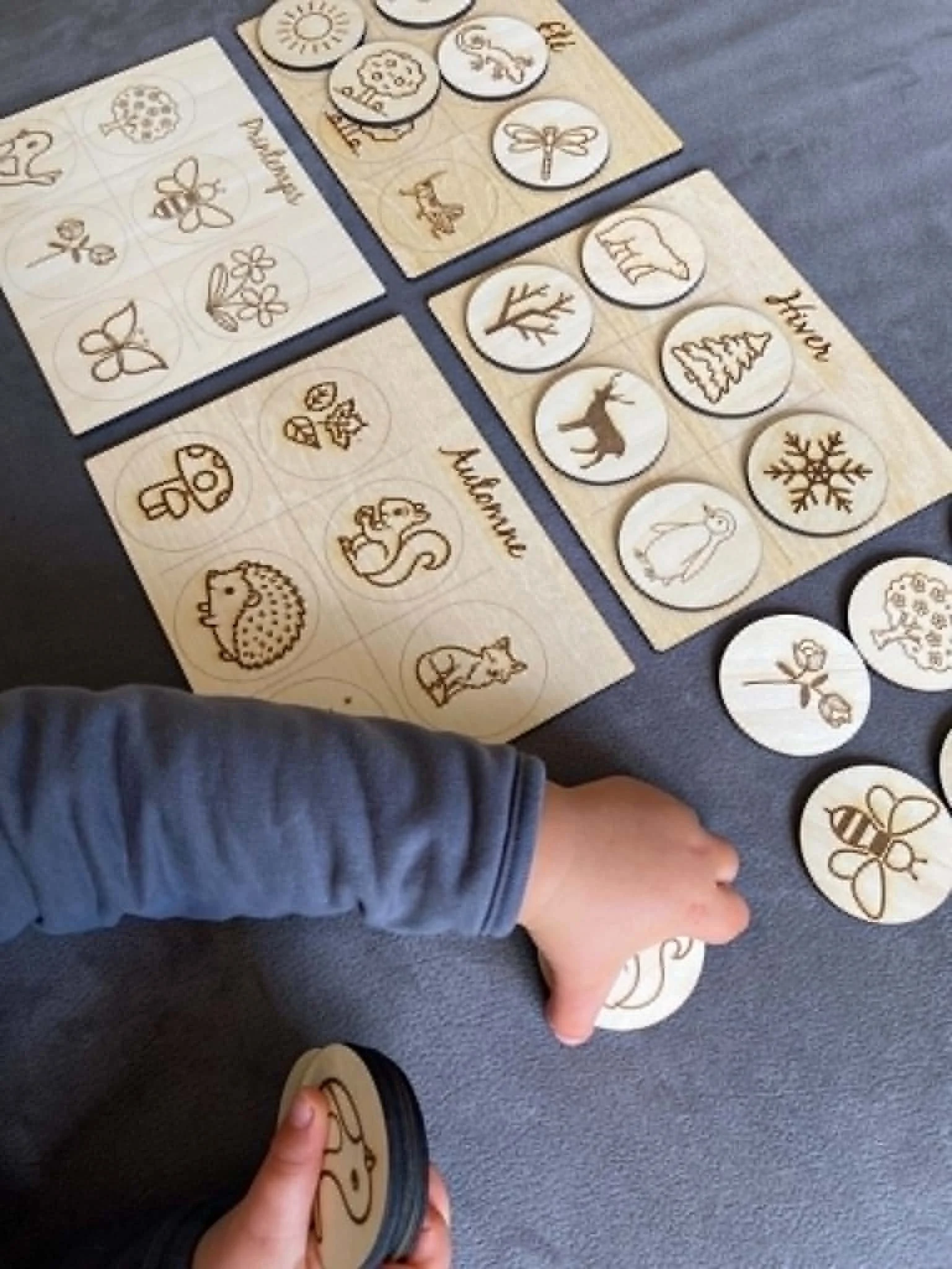 loto-enfant-chambre-jeu-Montessori-ludique-bois-saisons