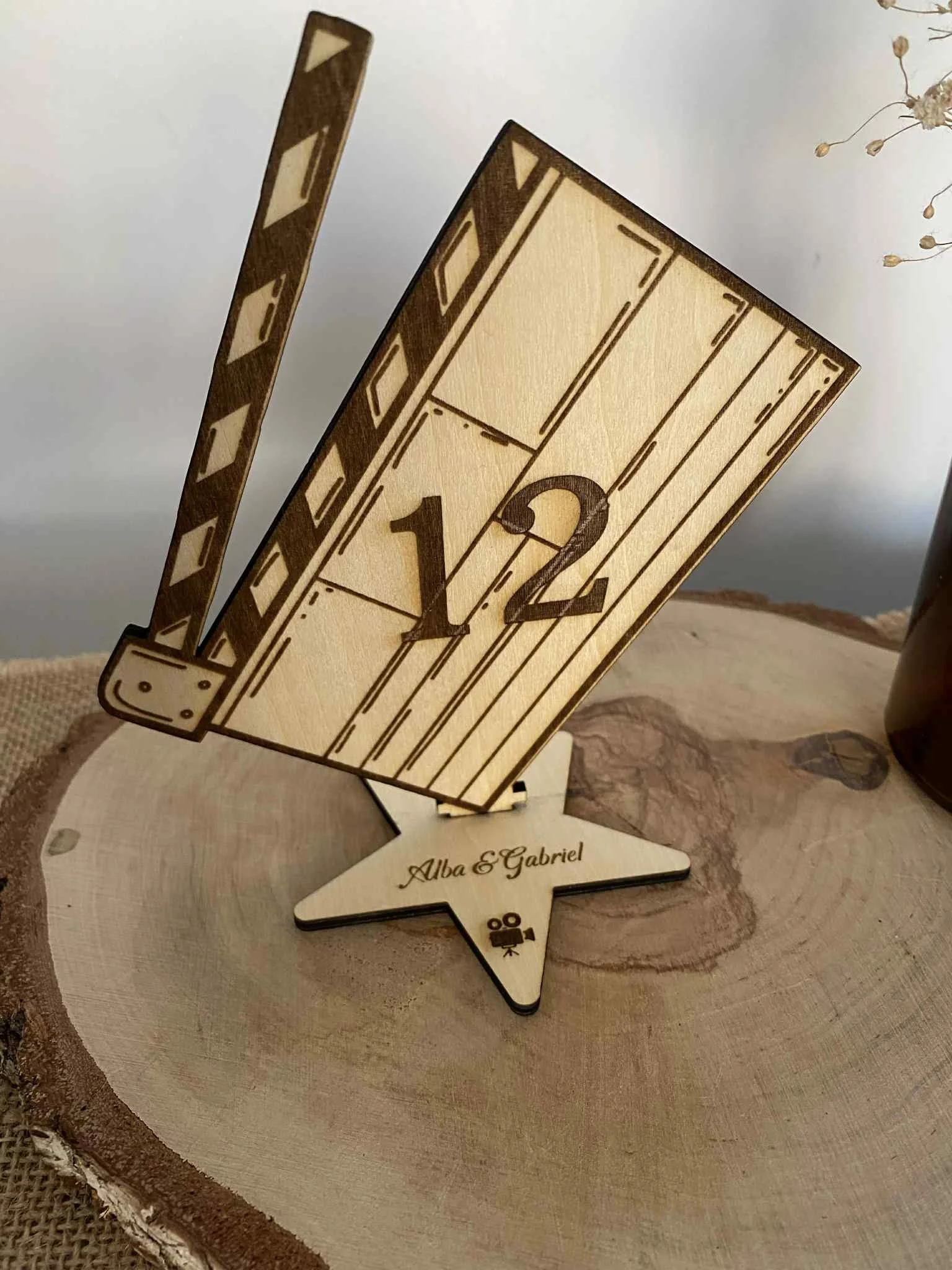 numéro de table - mariage - décoration - plan de table - cinema