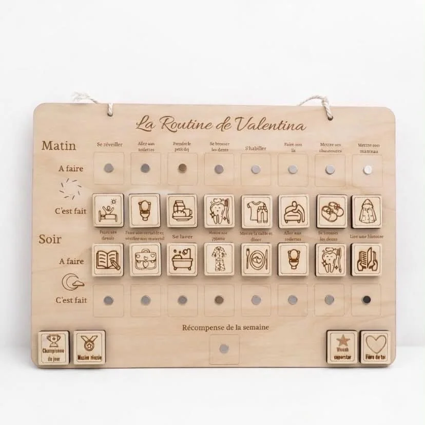 Tableau des routines enfant personnalisé