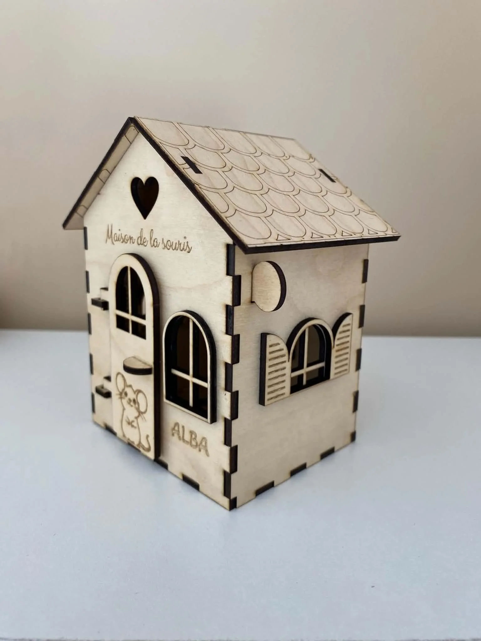 maison petite souris - boite à dents - petite souris - décoration - chambre - enfant - dent de lait - cadeau