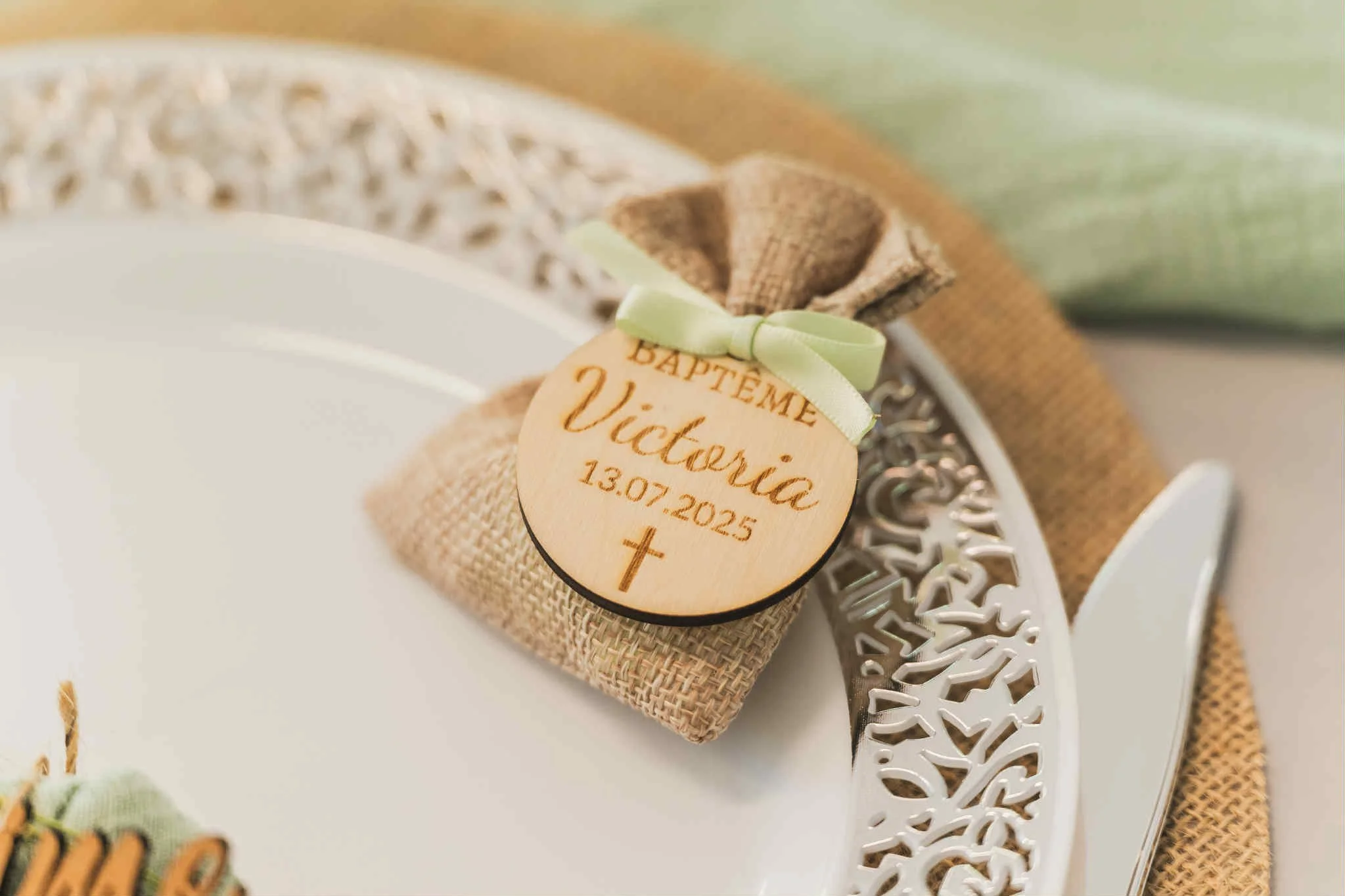 Médaillon rond en bois à l'unité - A personnaliser