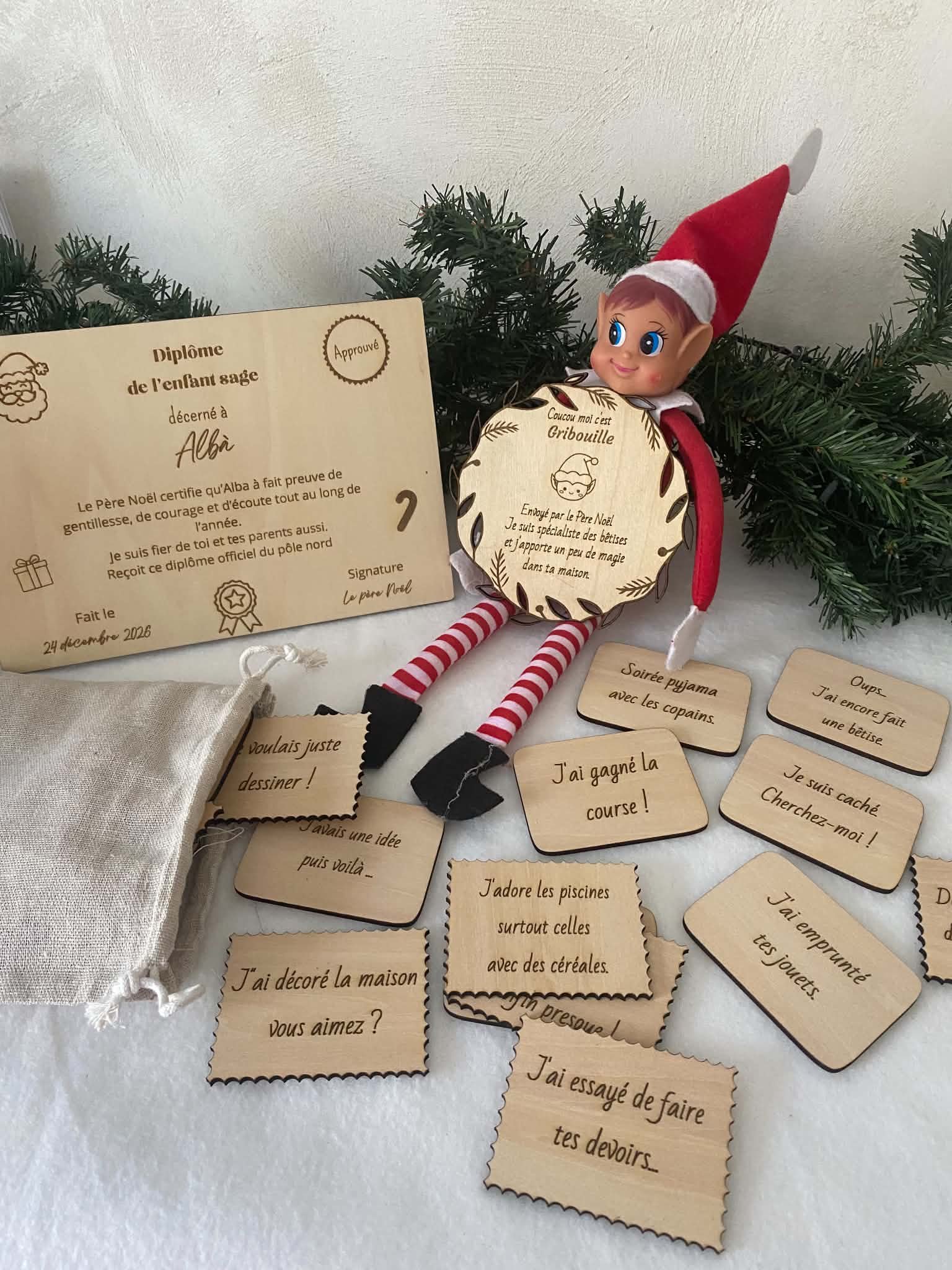 lutin farceur-kit-bêtise-enfant sage - bois