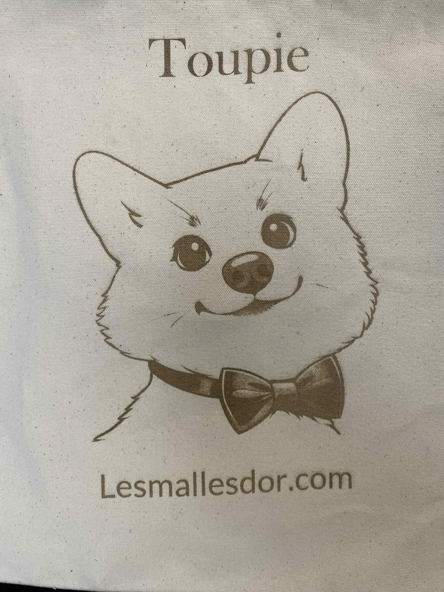 sac tissu-personnalisation - prénom chien - race chien-décoration-cadeau unique-animal