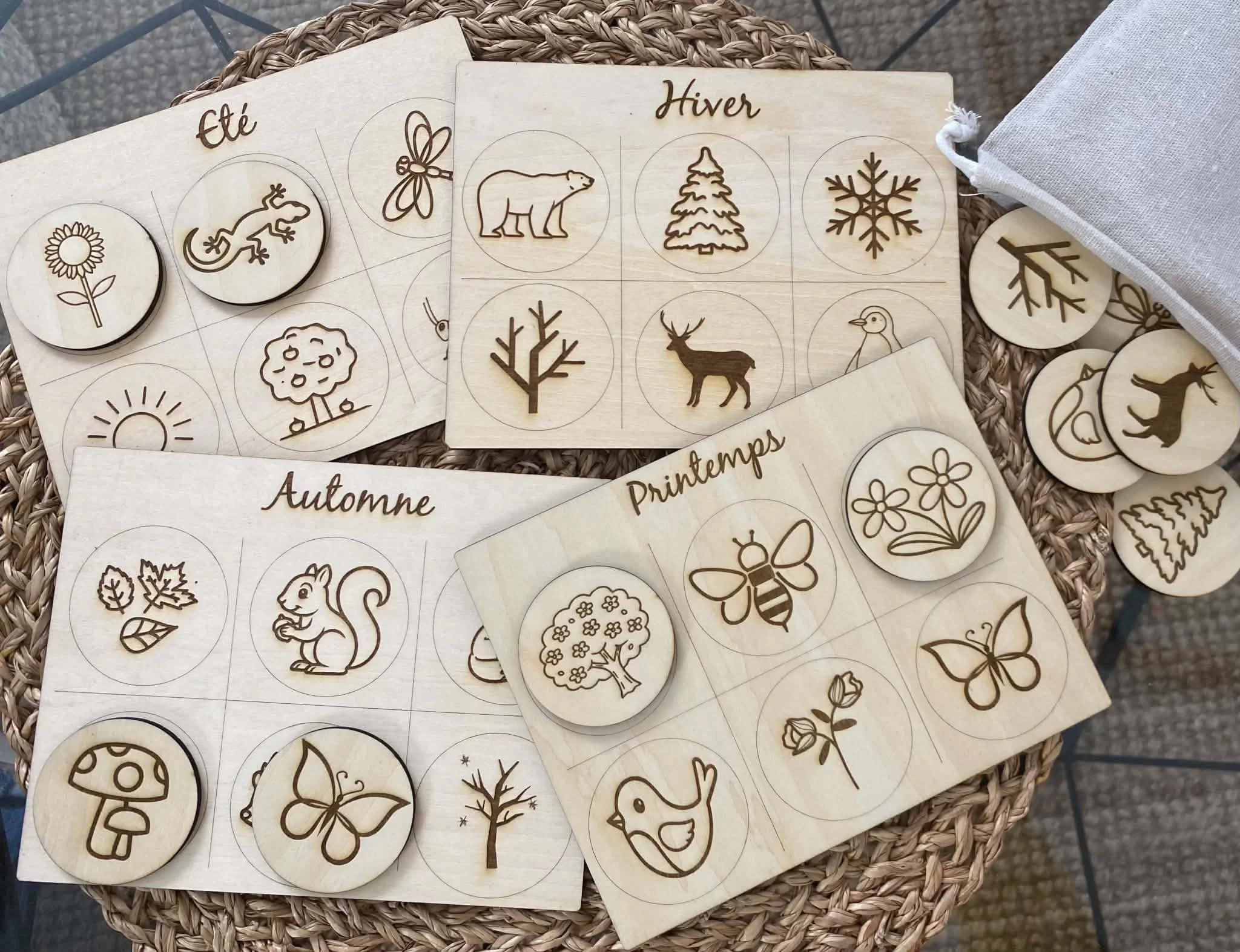 Loto en bois – Les 4 saisons