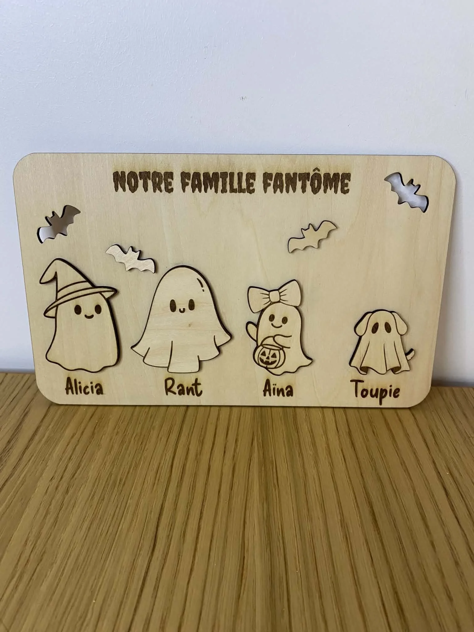 Notre famille fantôme - Décoration Halloween personnalisée