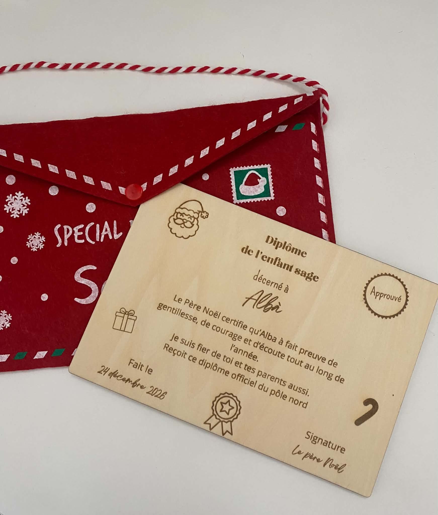 Diplome-enfant sage-message-père-noel