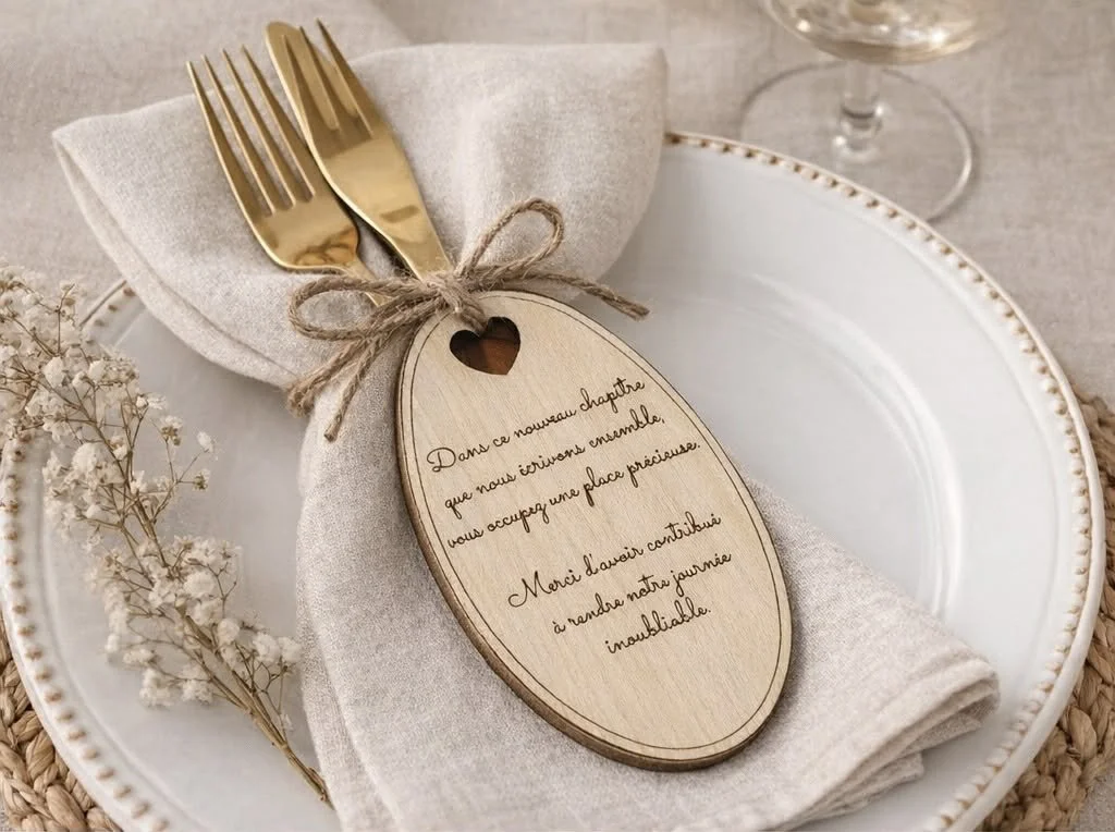 Cadeau pour Invités / Marque place en bois