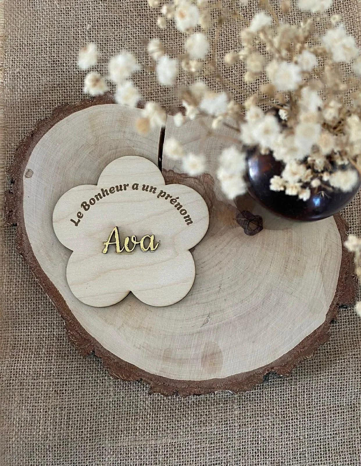 carte-pancarte-naissance-prénom-bois-personnalisé-cadeau-or-gravure-décoration-bébé-bienvenue