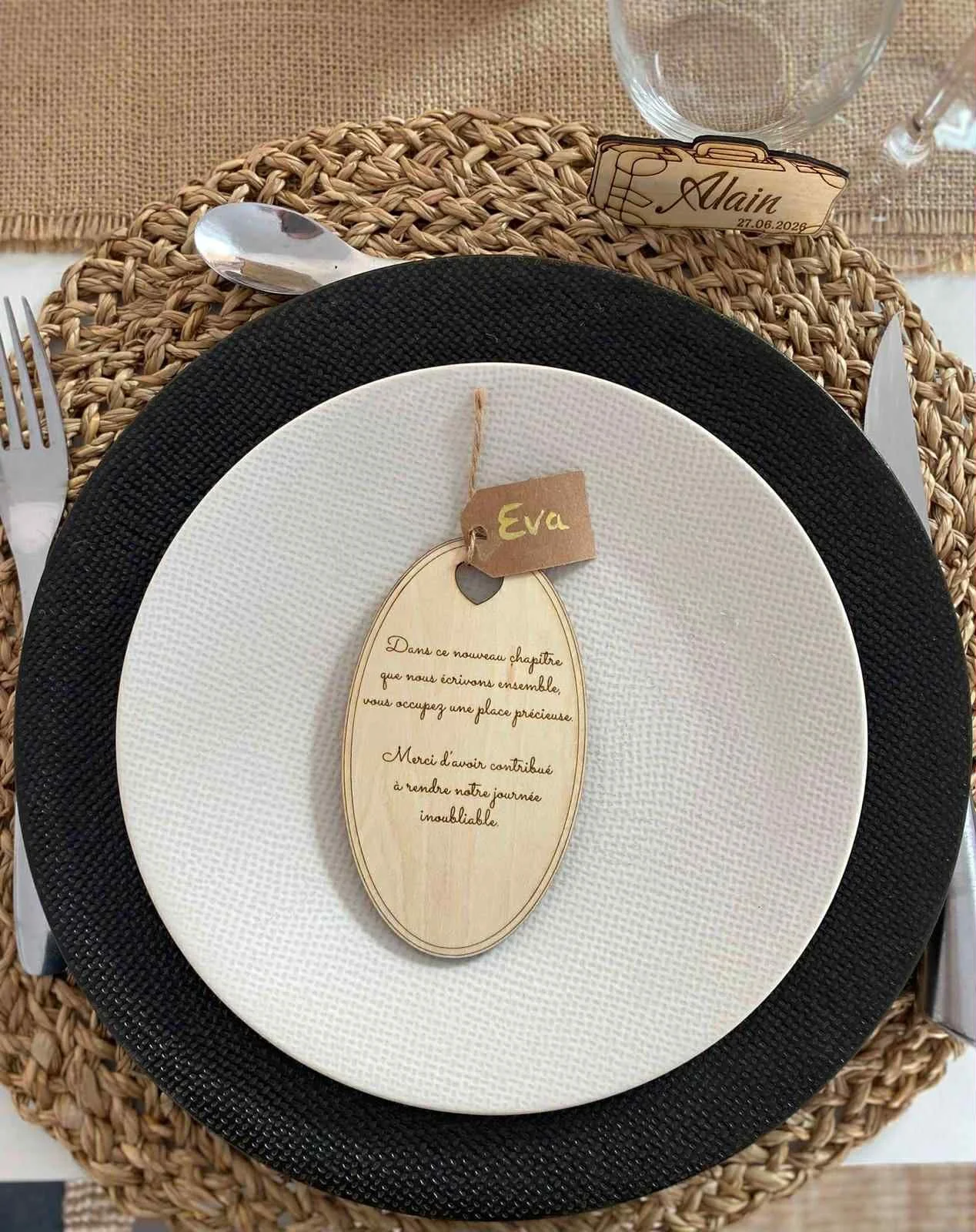 Cadeau pour Invités / Marque place en bois