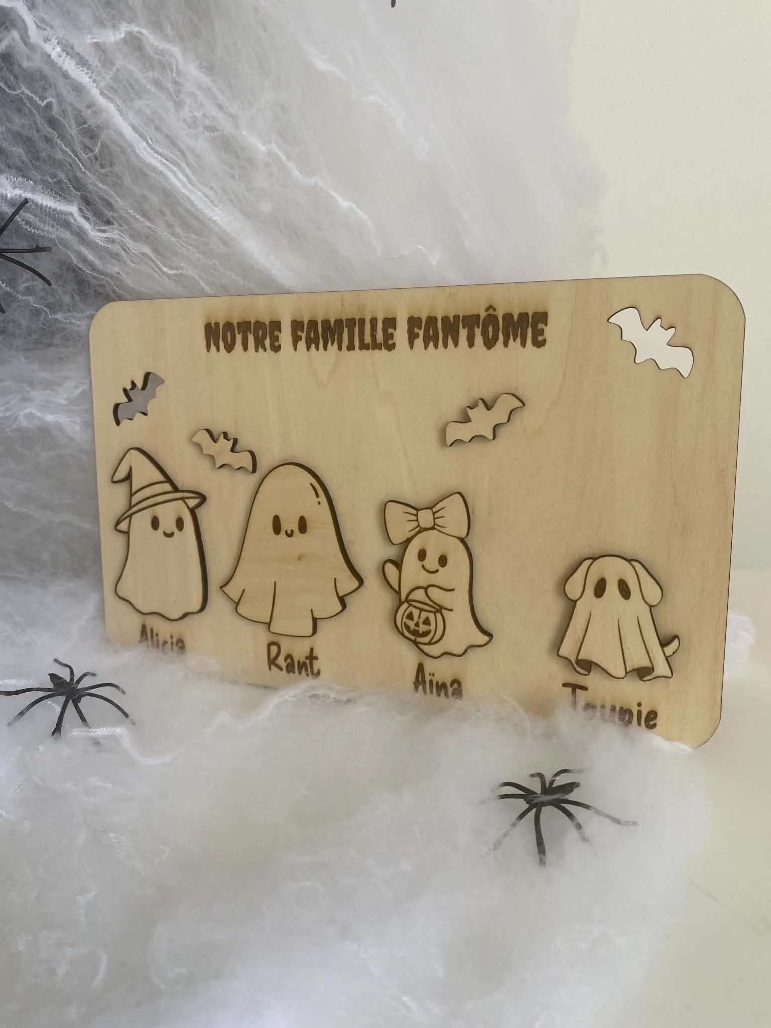 Notre famille fantôme - Décoration Halloween personnalisée
