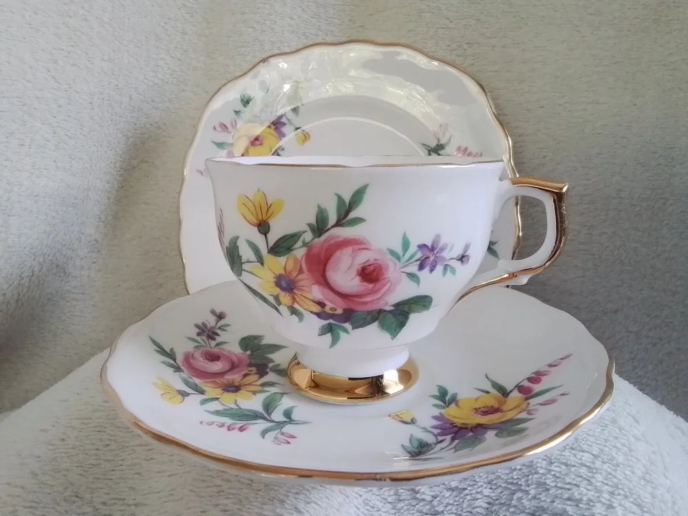 Mabels Tea Table - Vintage China available for hire in Aberdeen and Aberdeenshire