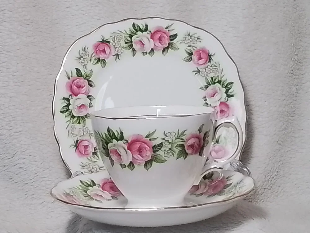 Mabels Tea Table - Vintage China available for hire in Aberdeen and Aberdeenshire