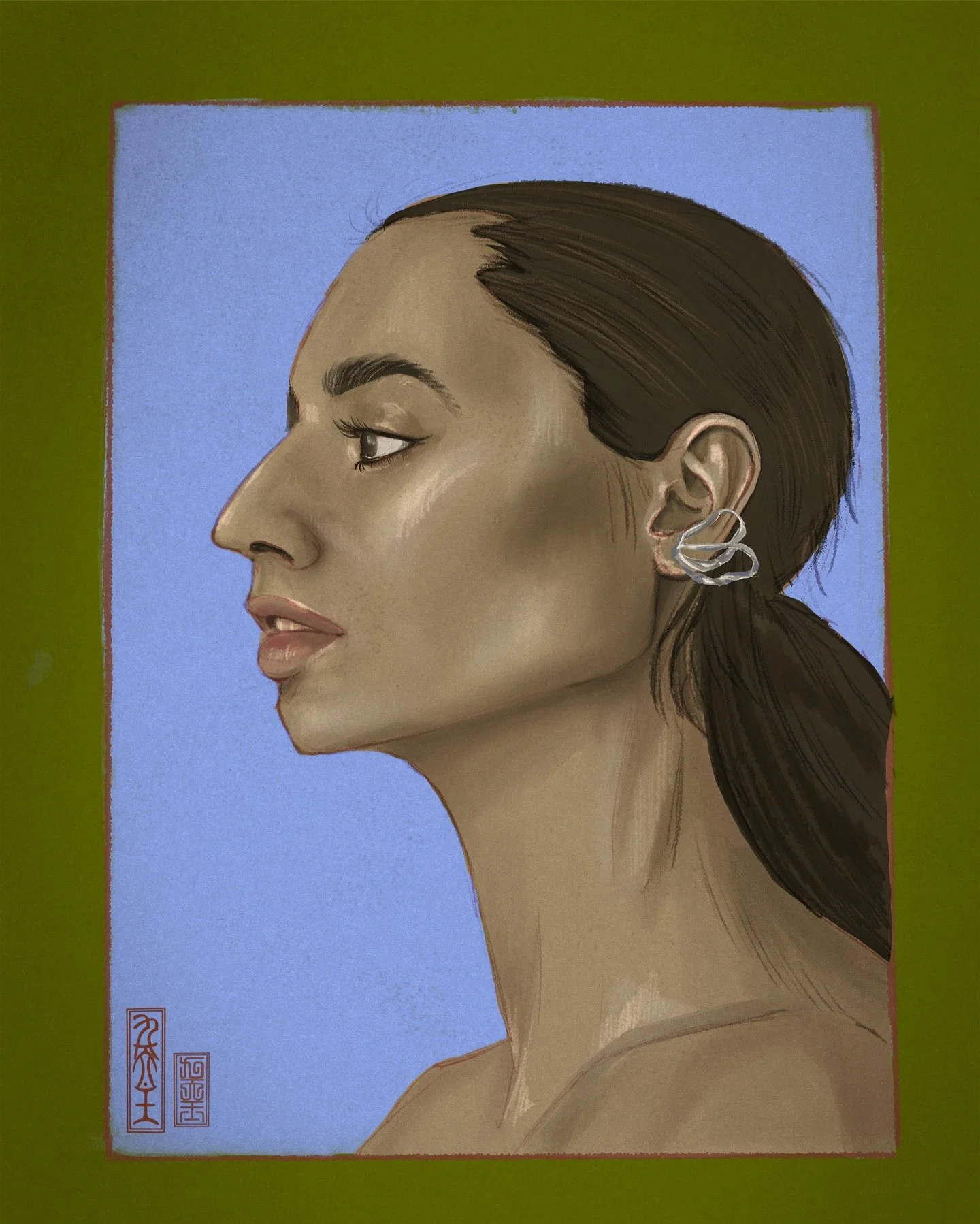 Portrait painting practise no.3.
Fun and perceptive.

#digitalart #portraitpainting #pinterestreference #lamujer #illustrator #praha