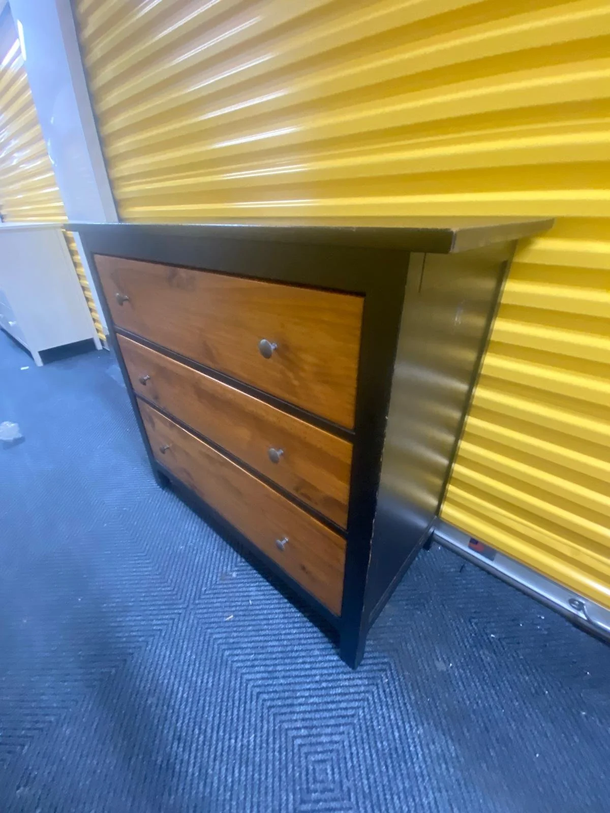 Solid Wood and Black Painted 3 Drawer Dresser (2).jpeg