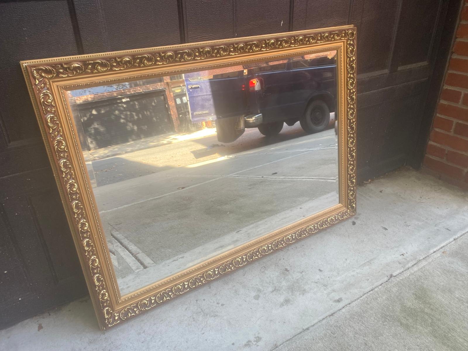 Larger Gold Design Mirror