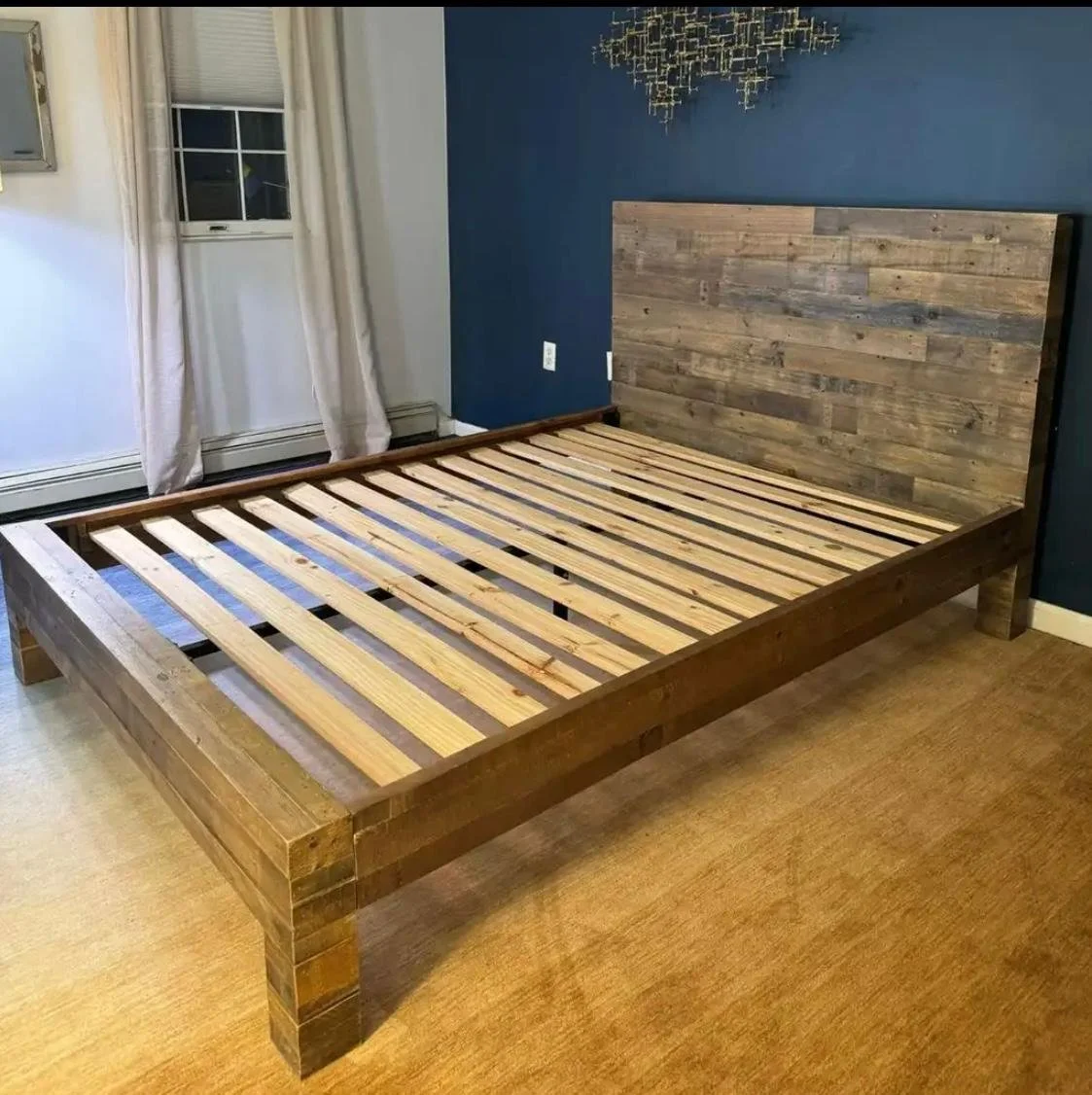 West Elm Emerson Natural Reclaimed Wood Queen Bed