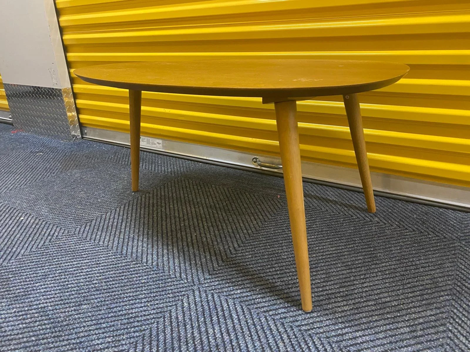 Solid Oak Wood 3 Leg Coffee Table (3).jpeg