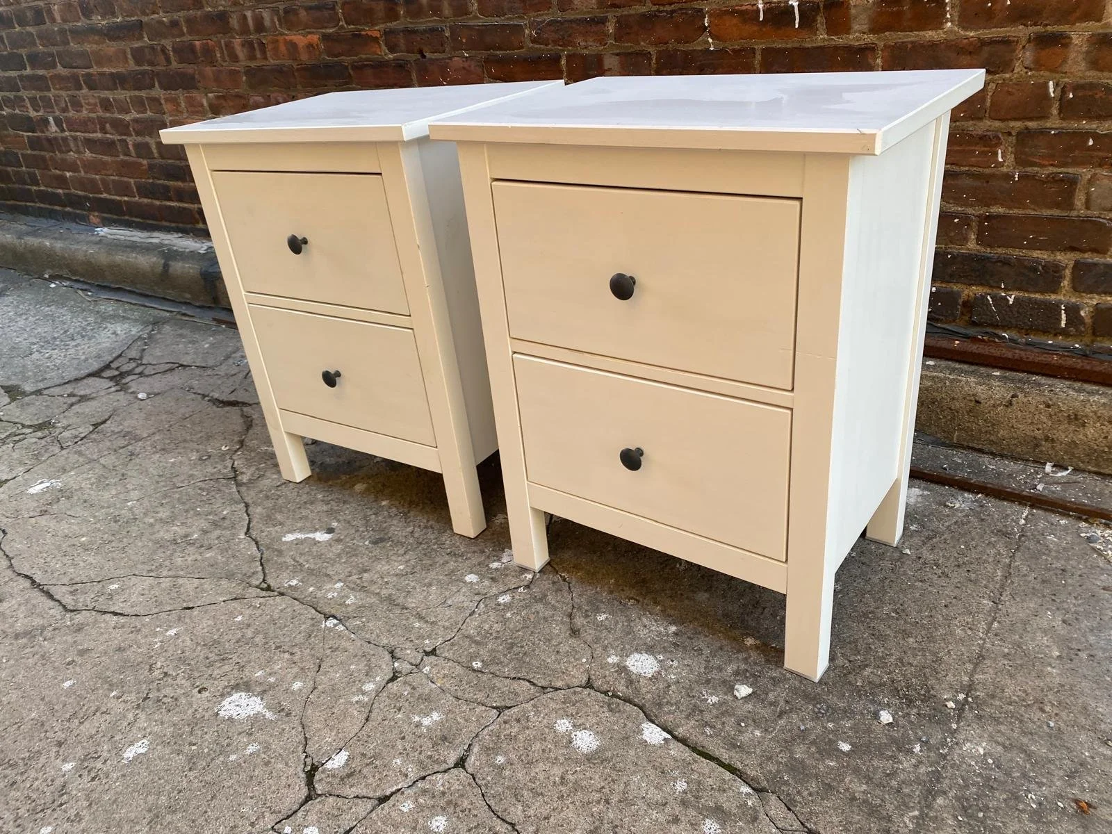 (X2) Solid Wood White Painted Side Tables (3).jpeg