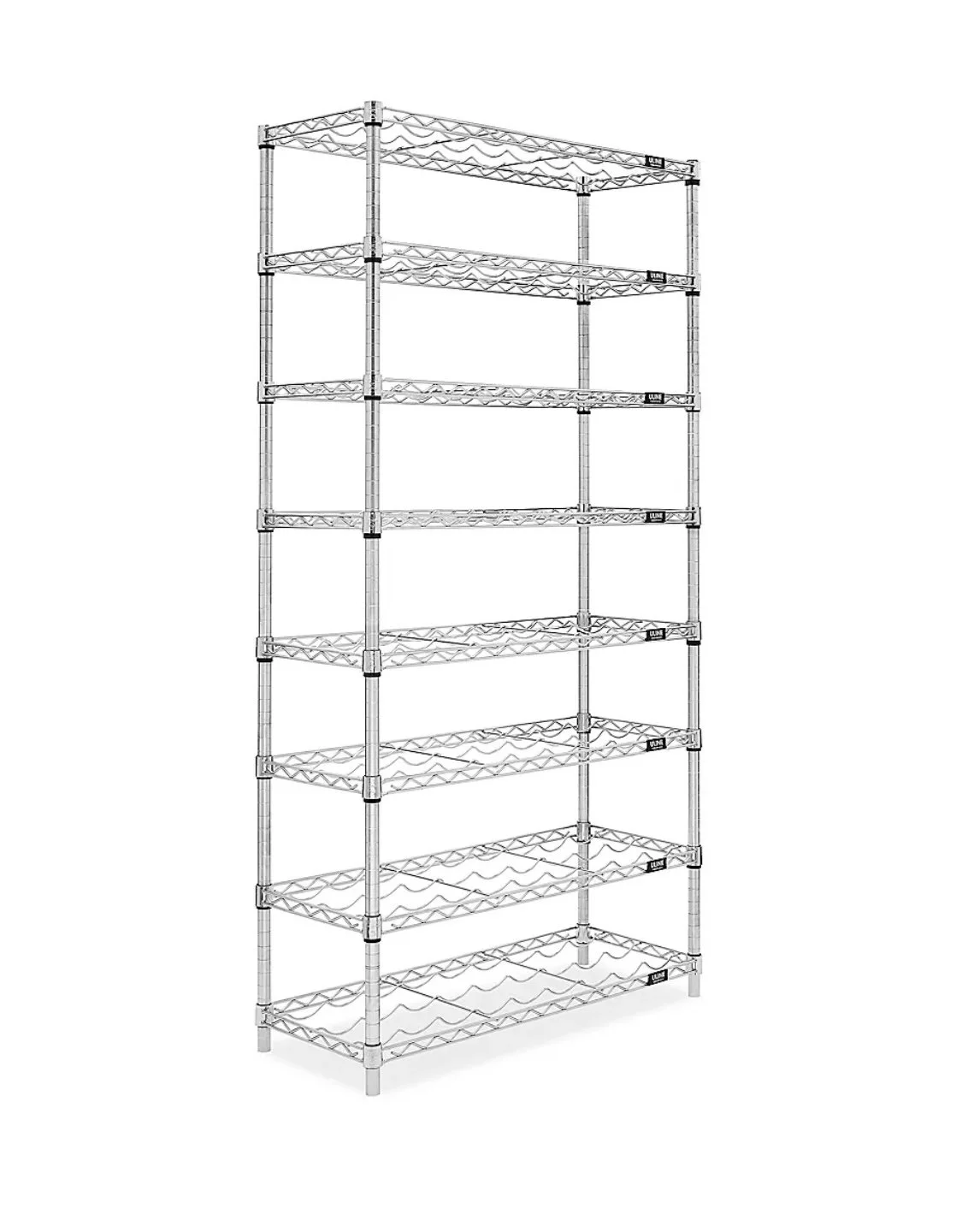 Solid Sturdy Metal Wine Rack Which Holds 63 Wine Bottles