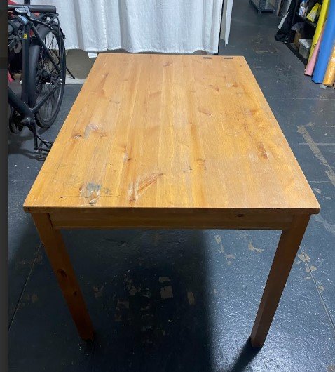 Solid Wood Table (Some Light Stains)