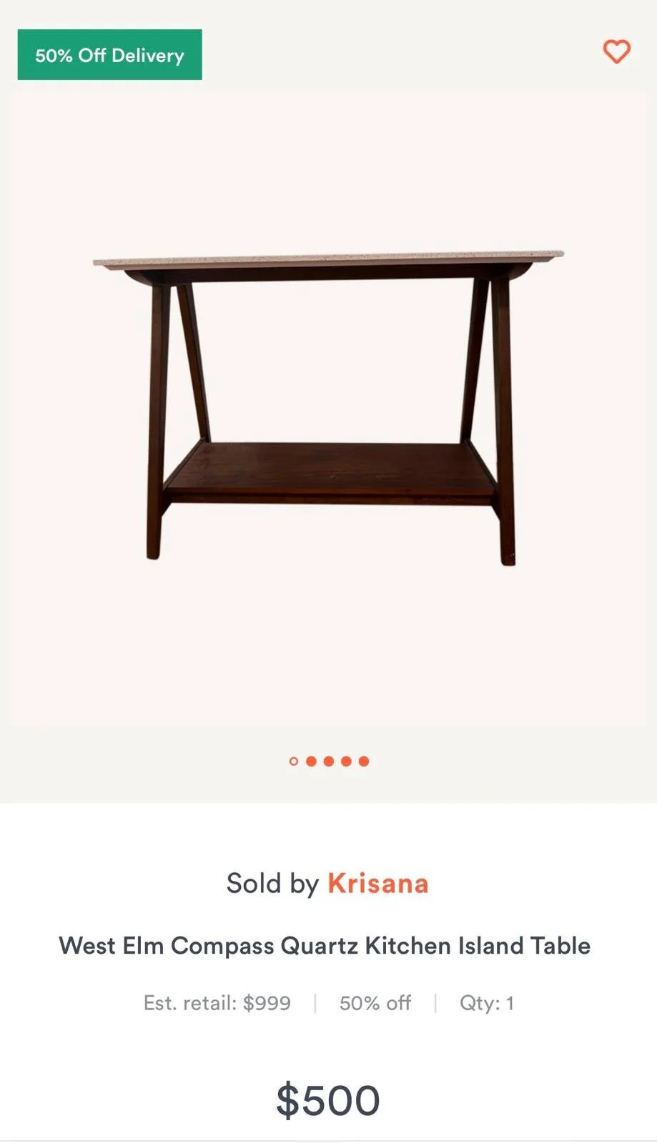 West Elm Compass Kitchen Island w Quartz Countertop (10).jpeg