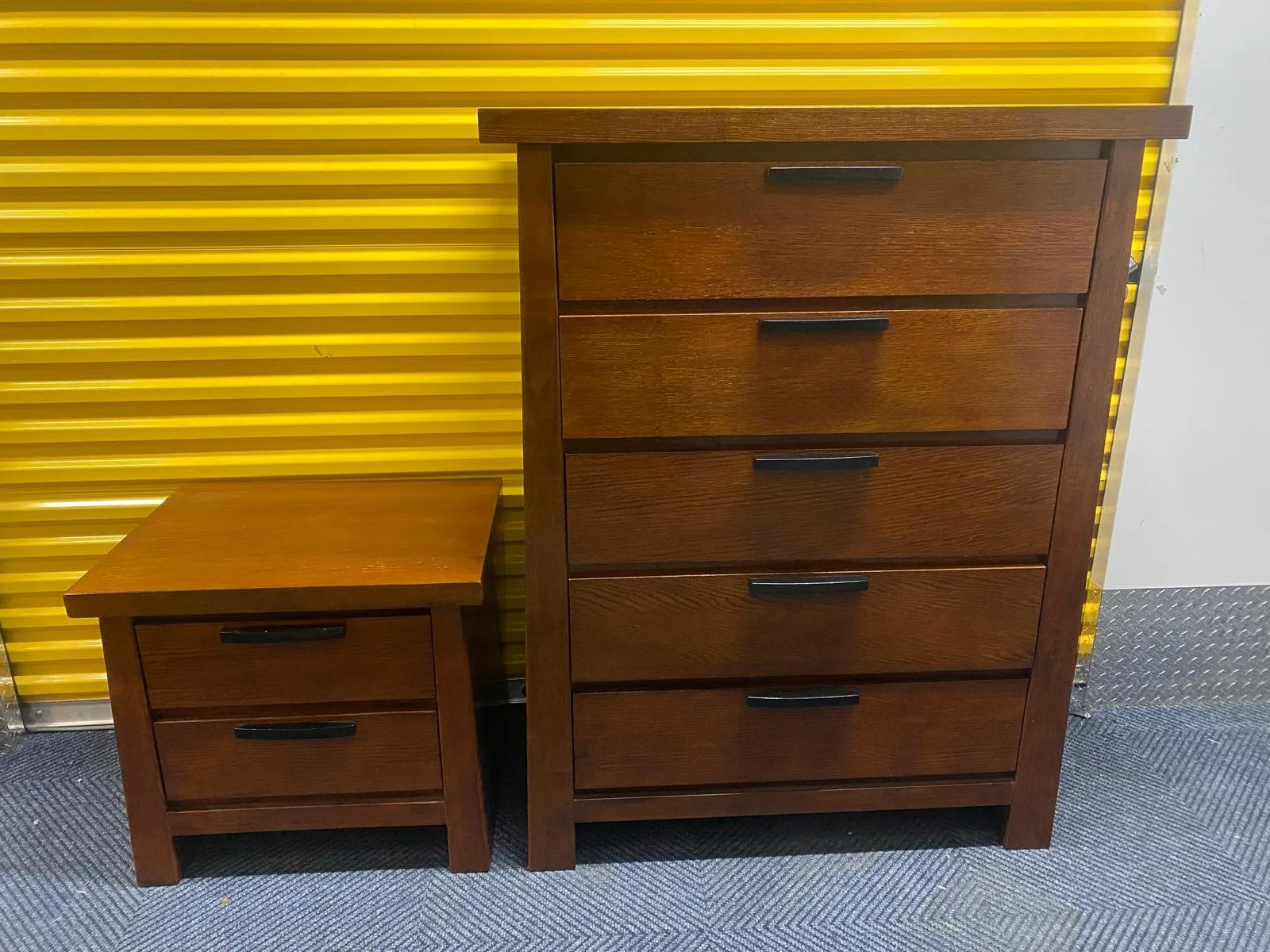 Small 2 Drawer Solid Oak Side Table (5).jpeg