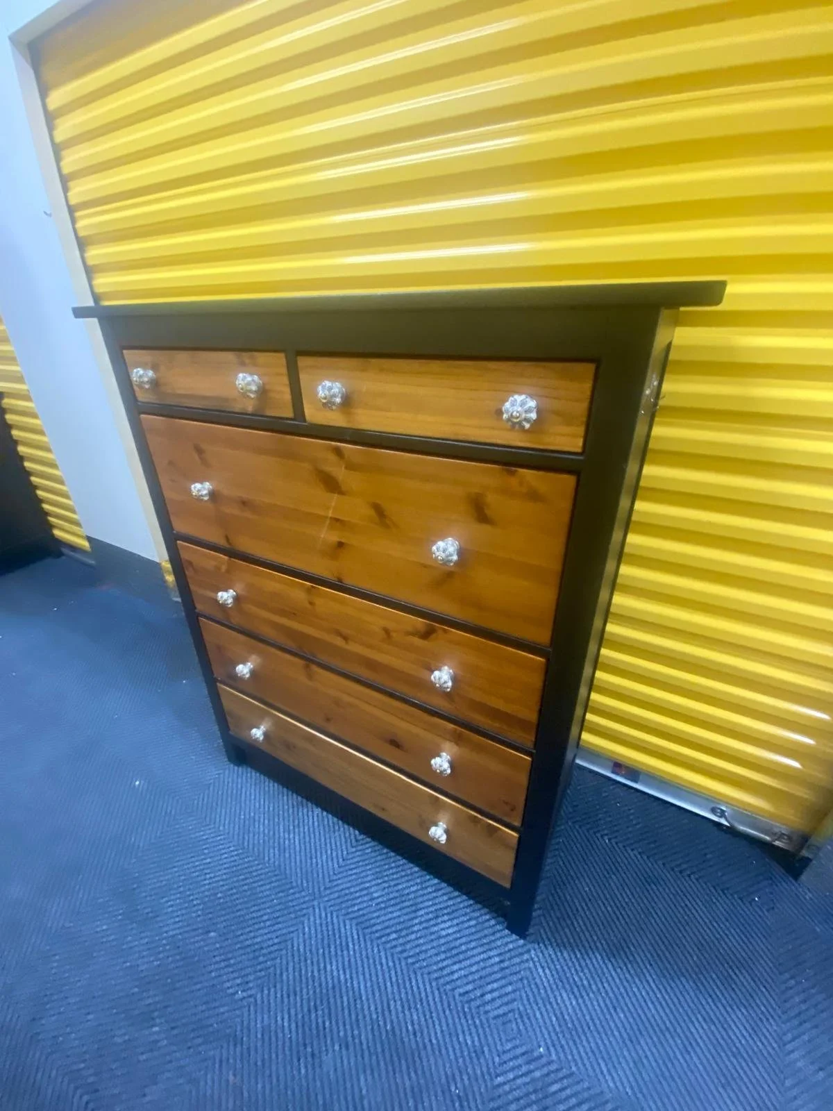 Solid Wood 6 Drawer Dresser (Black painted w specialty Knobs).jpeg