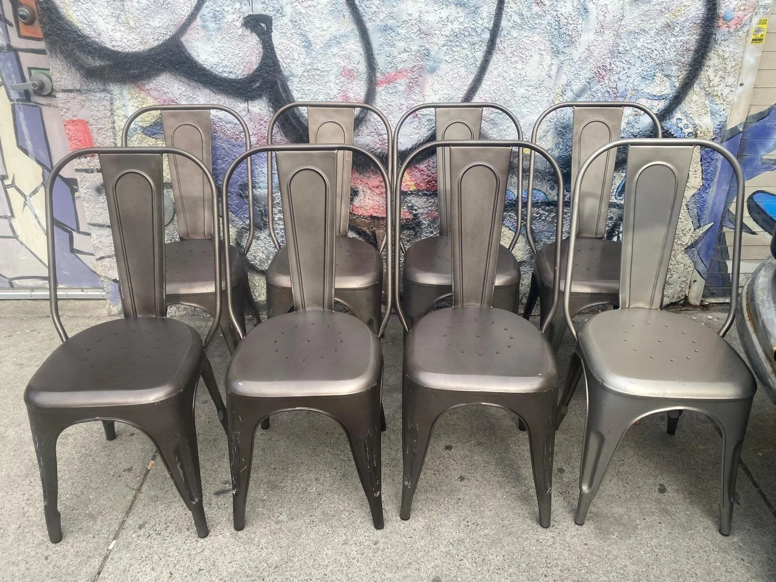 Metal Stacking Dining Chairs